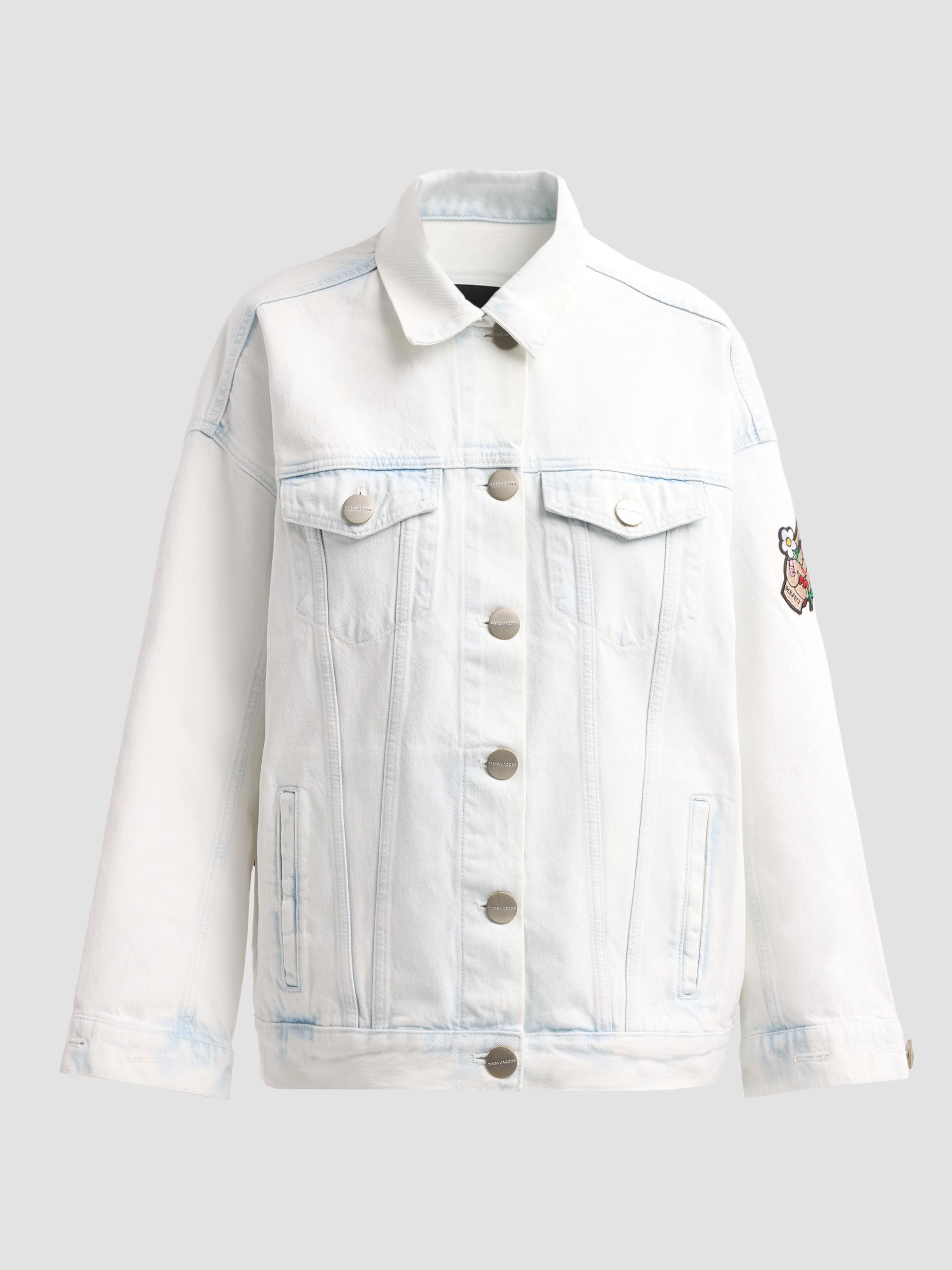 Marc Jacobs Women's Oversized Denim Trucker Jacket - Light Wash | Thumbnail 6