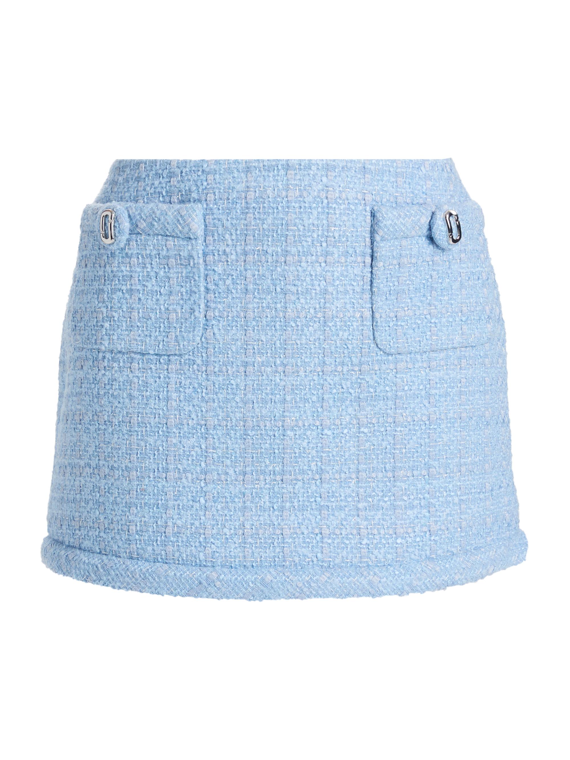 Marc Jacobs Women's Pop J Marc Tweed Miniskirt - Blue Mist