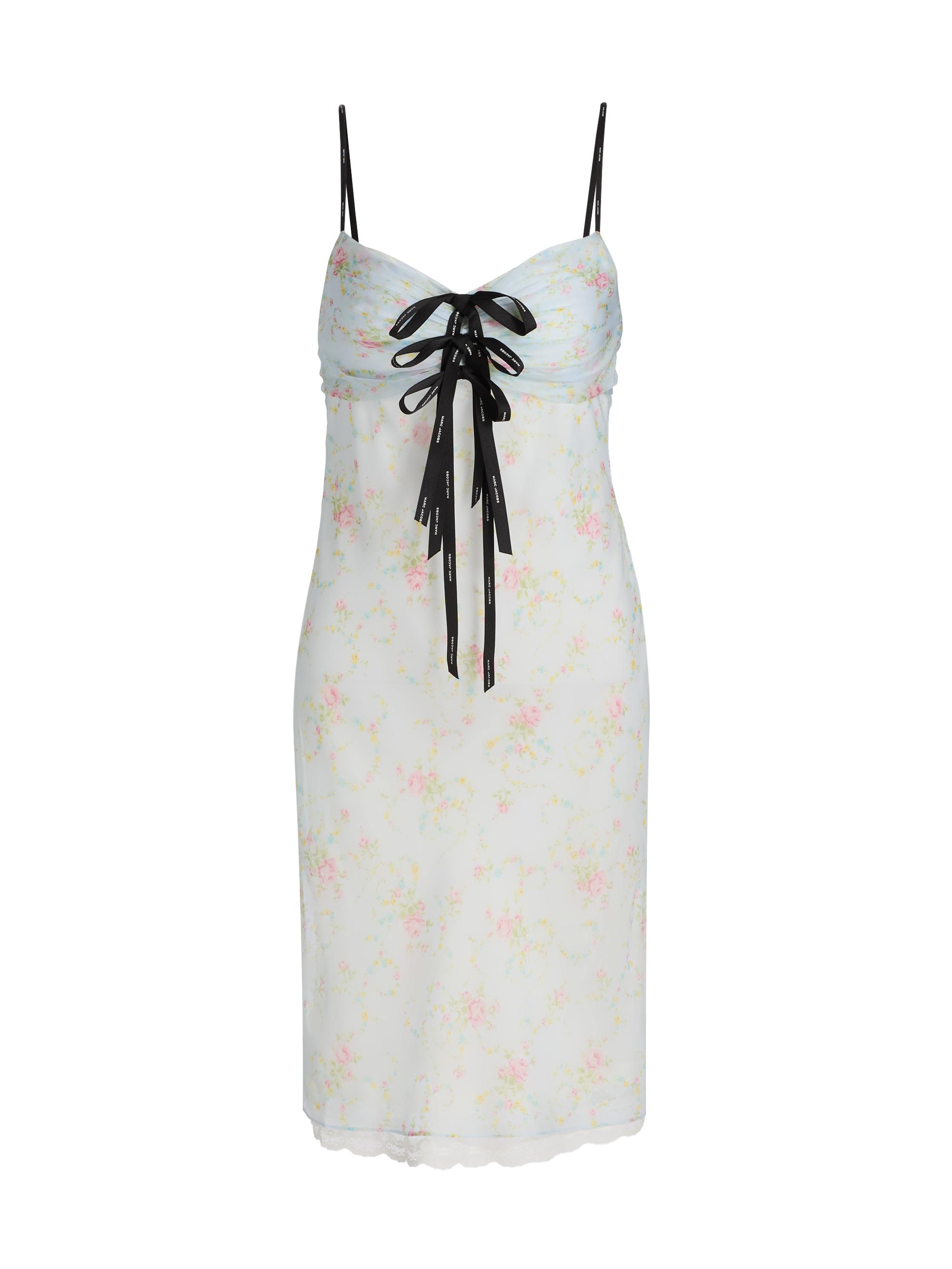 Marc Jacobs Women's Blurred Floral Slip Dress - Blue Mist Multi