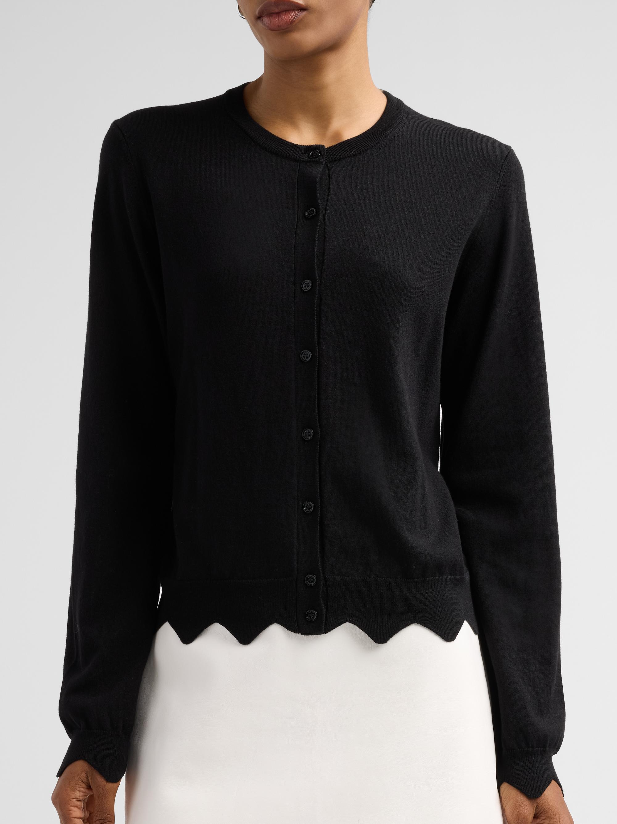 Marc Jacobs Daisy Scalloped Merino Wool-Blend Cardigan | Saks