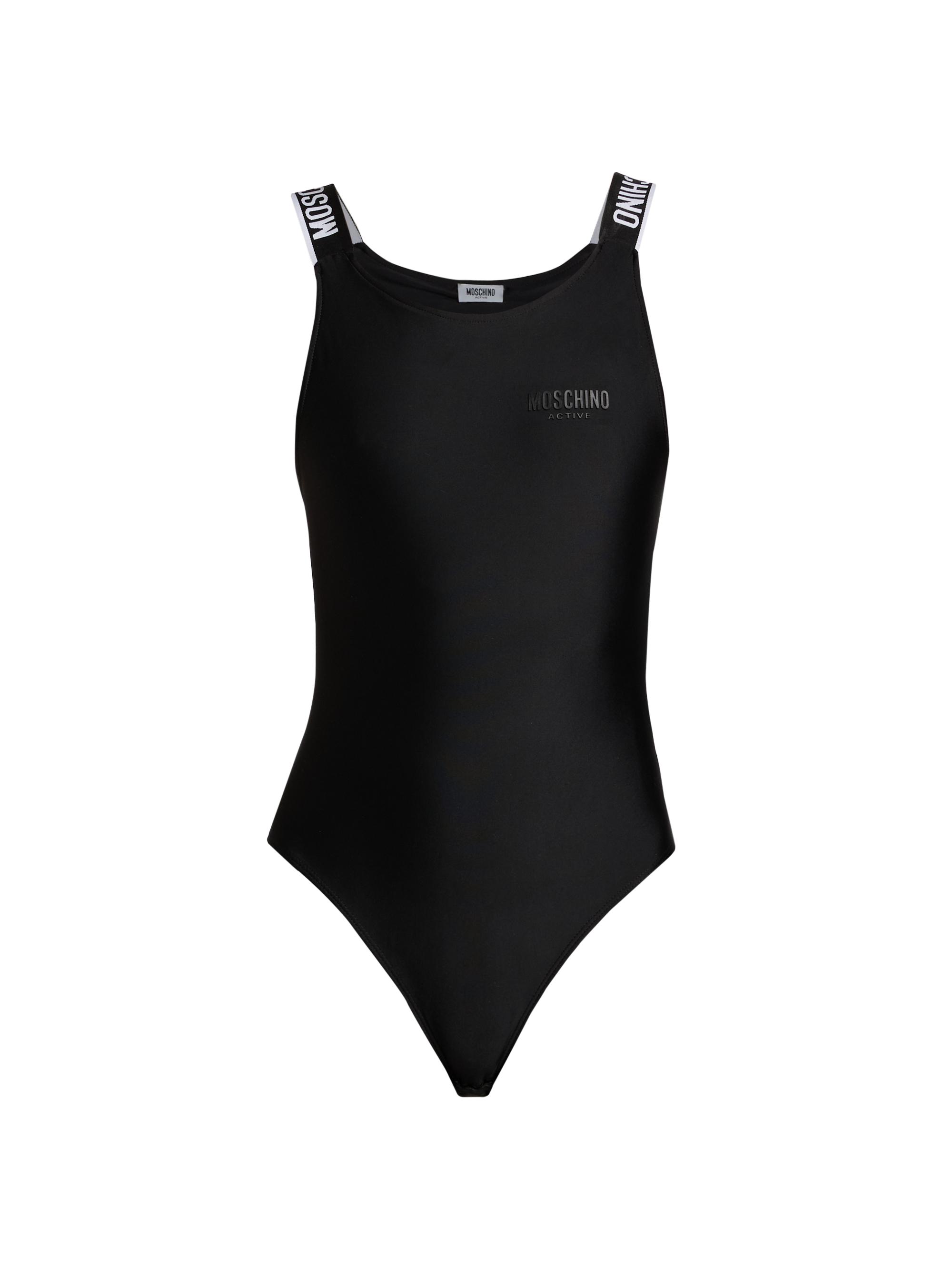 Moschino Women's Logo Graphic Bodysuit - Black