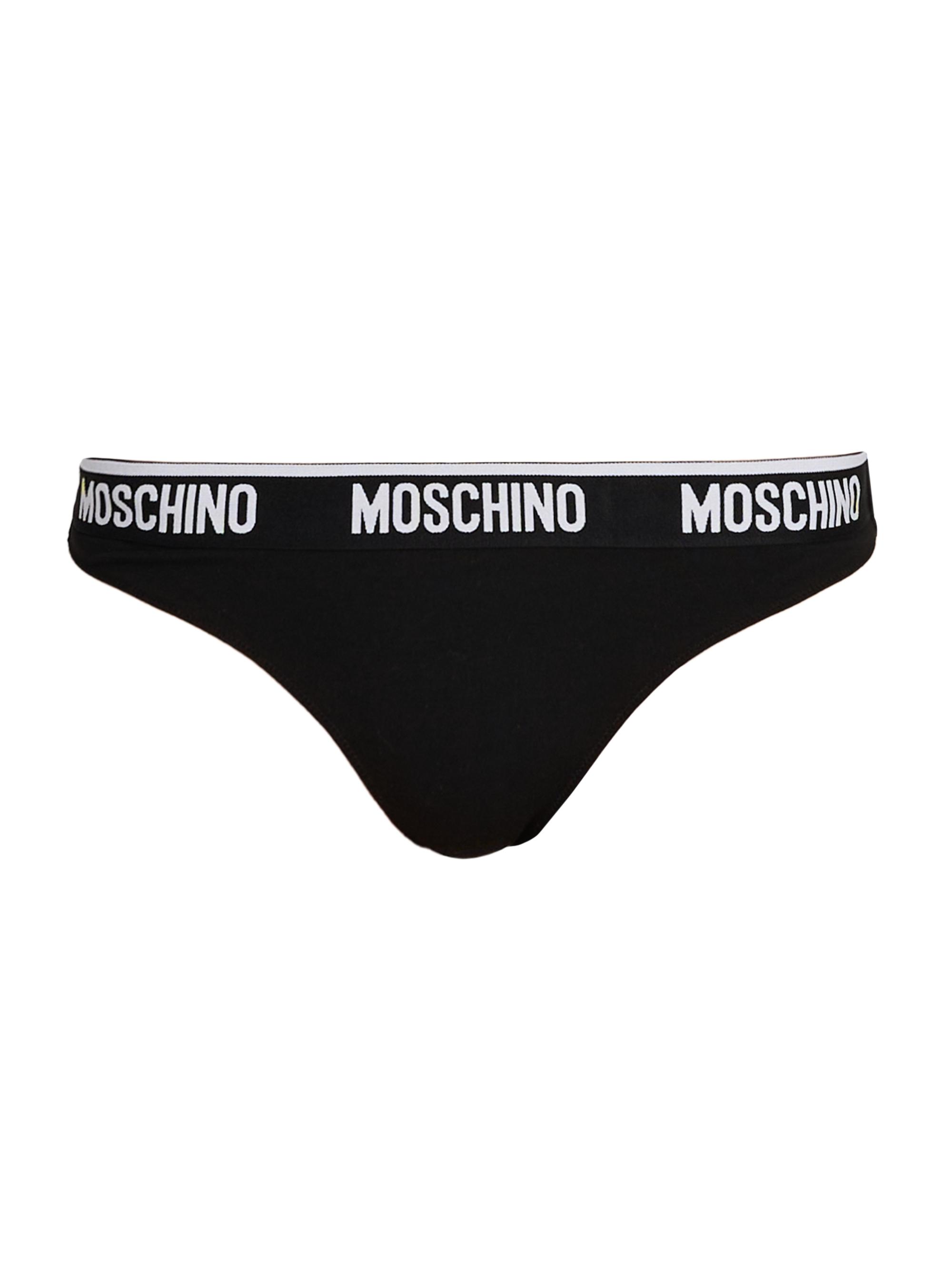 Moschino Women's 2-Pack Logo Stretch-Cotton Brief Set - Black