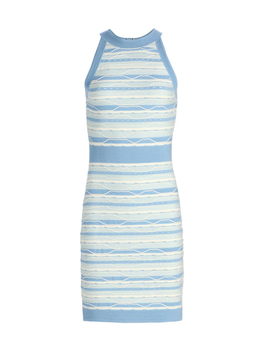 Milly Women's Sadie Textured Striped Knit Minidress In Multi