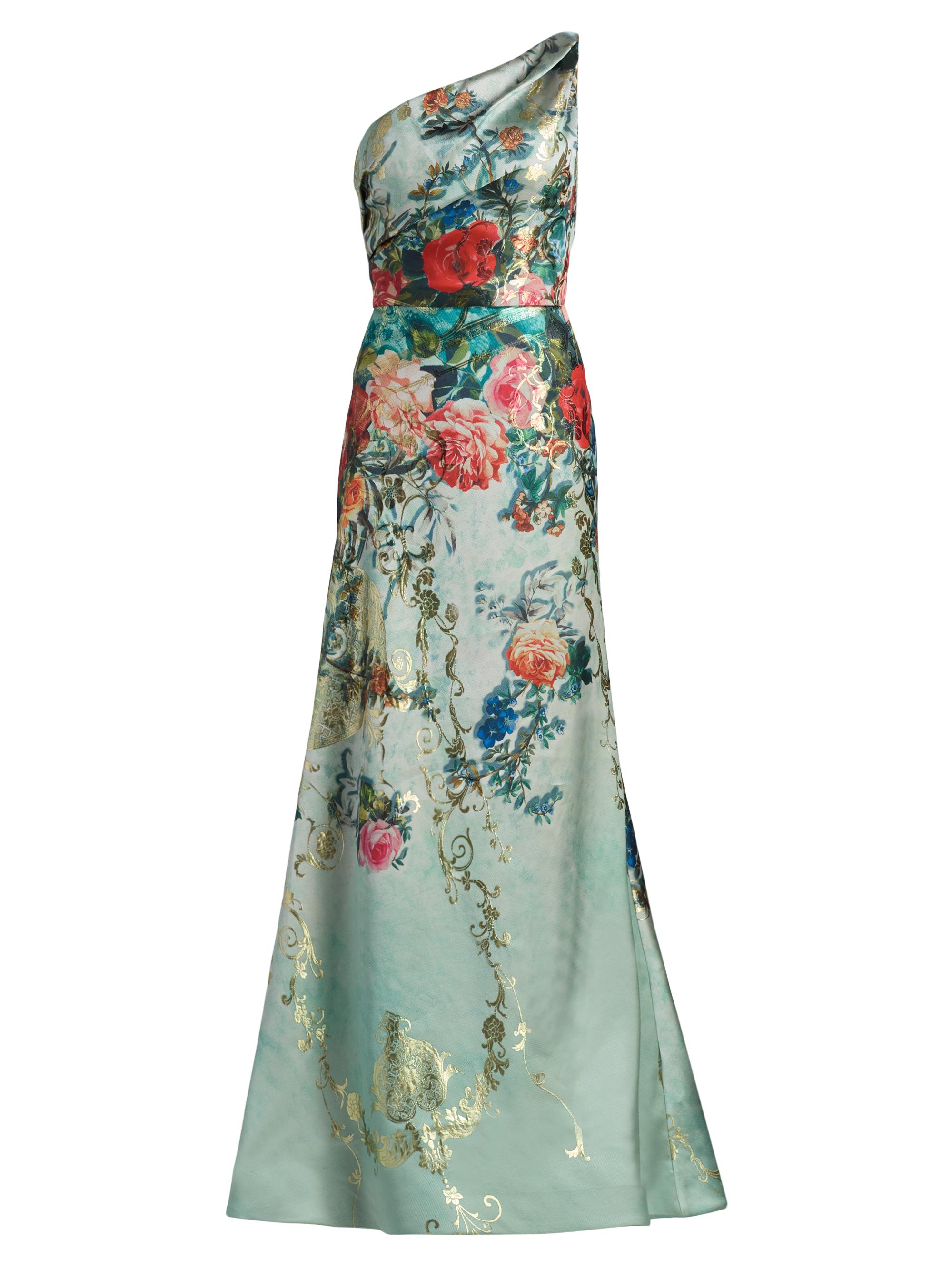 fitted lace wedding dress Watercolor Tie Shoulder Tiered Dress L main image 0