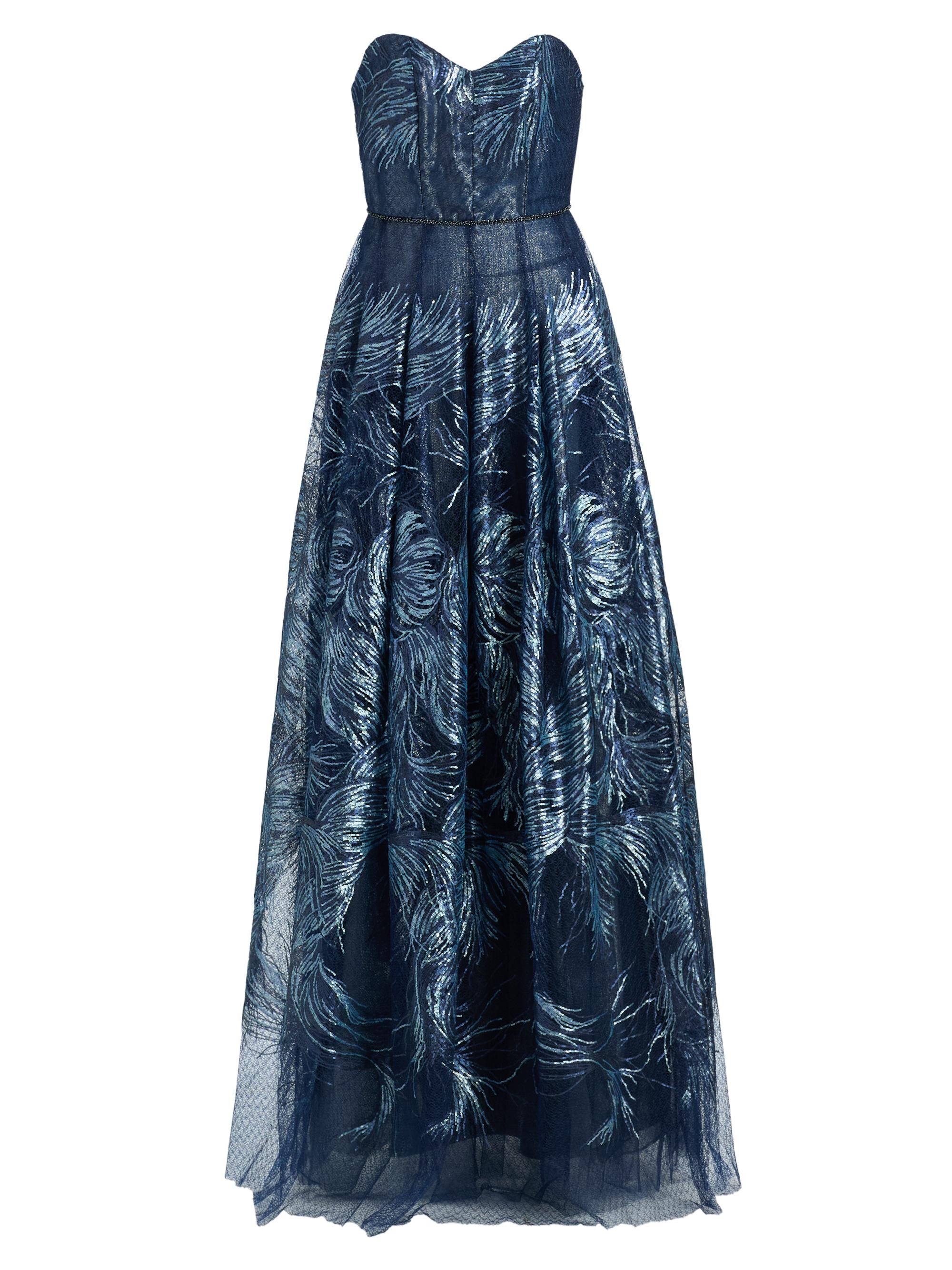Rene Ruiz Collection Women's Sequin-Embellished Tulle Ball Gown - Navy Multi