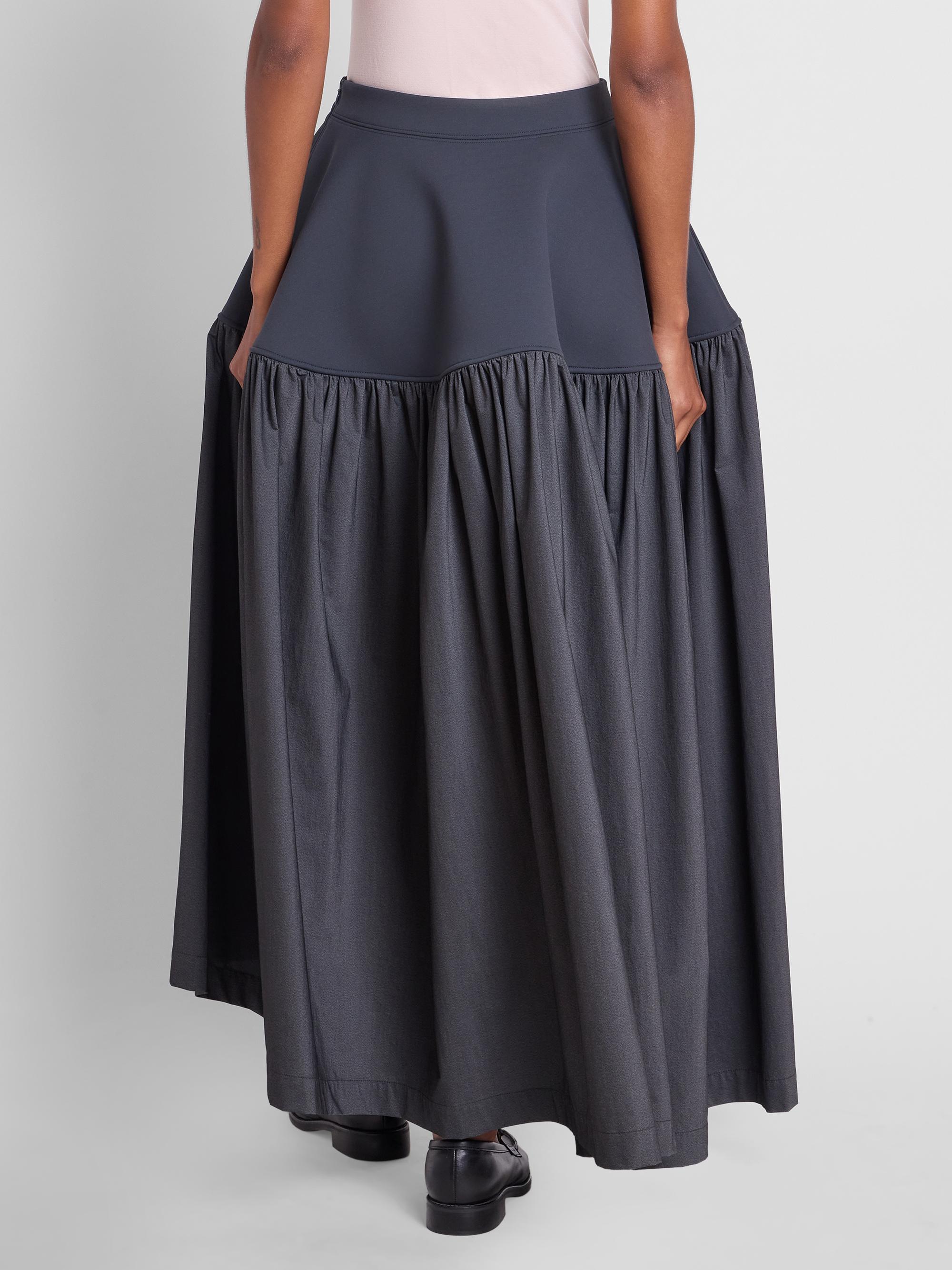 ISSEY MIYAKE me フレアスカート ダークグレー Issey Miyake Mute Mixed-Media Pleated High-Low Skirt | Saks Fifth