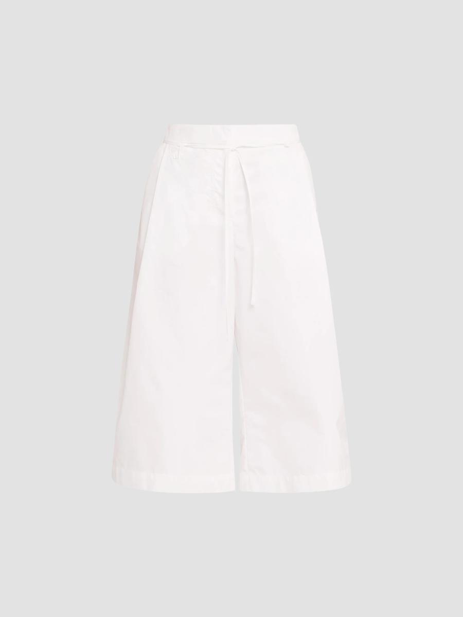 Jacquemus Women's Drawstring Cotton Shorts In White