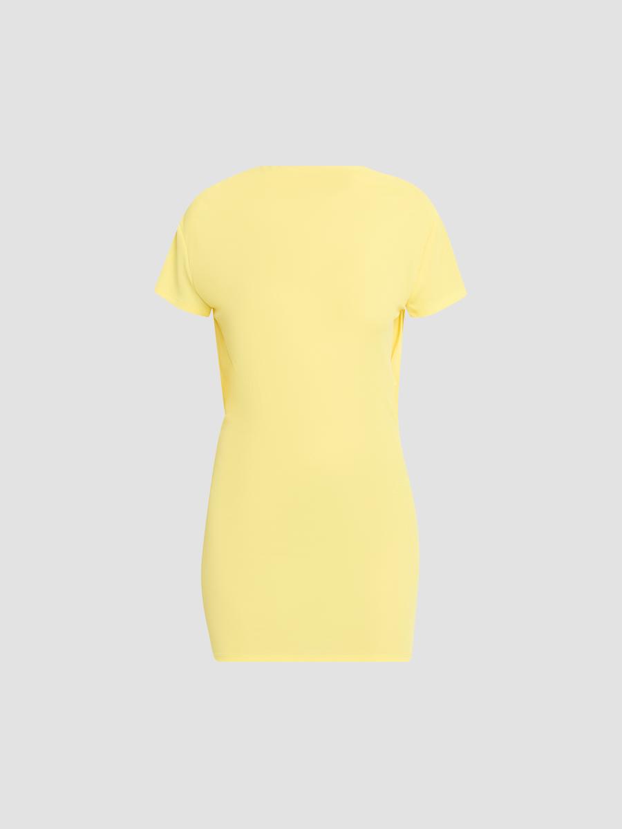 Jacquemus Women's Fluid Open-back Mini Dress In Yellow