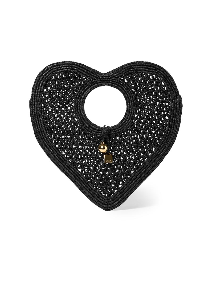 Jacquemus Le Spiaggia Coeur Raffia Clutch | Saks Fifth Avenue