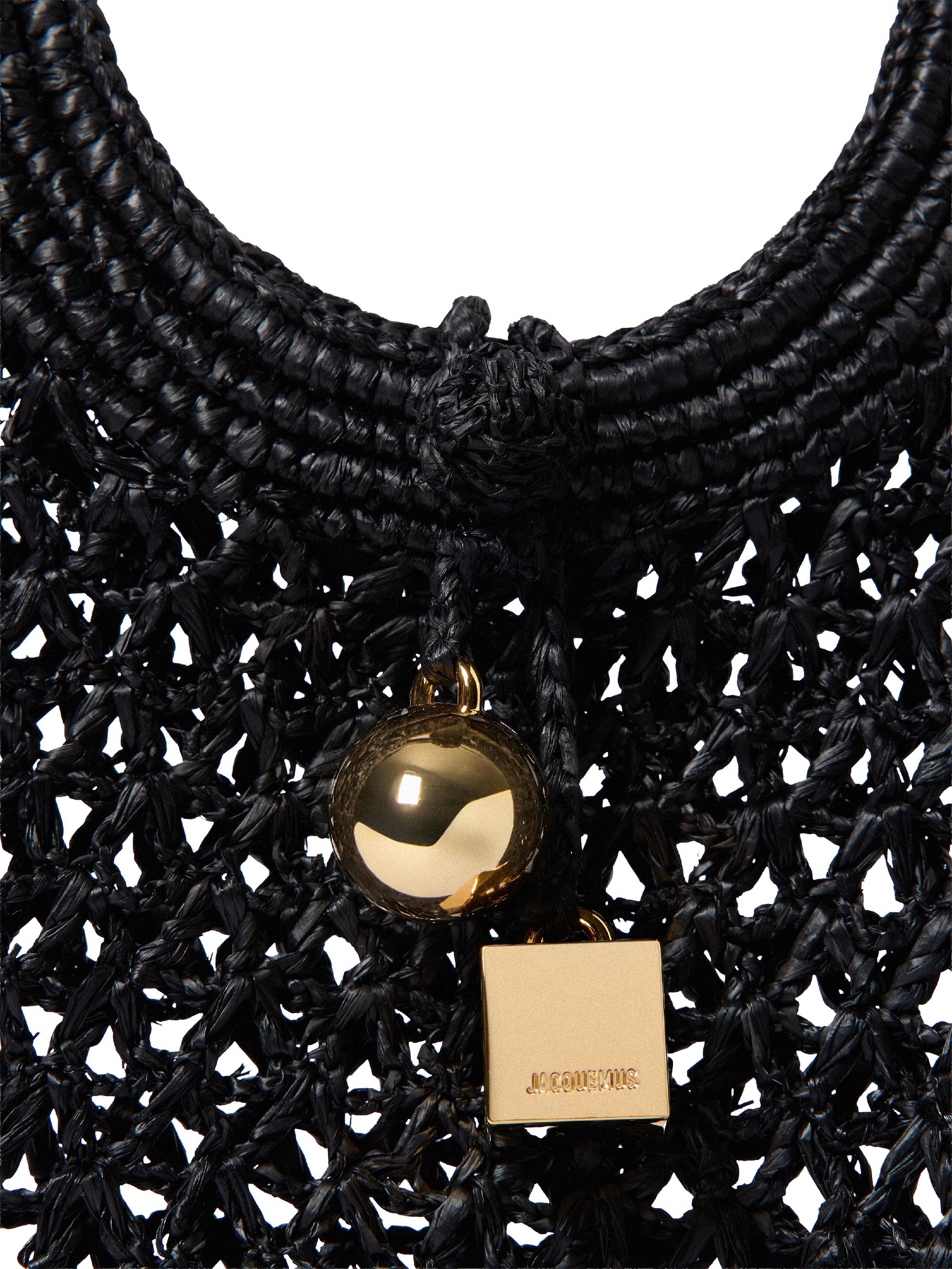 タグあり　JACQUEMUS 黒 フリル ベアトップ　36 Jacquemus Le Spiaggia Coeur Raffia Clutch | Saks Fifth Avenue