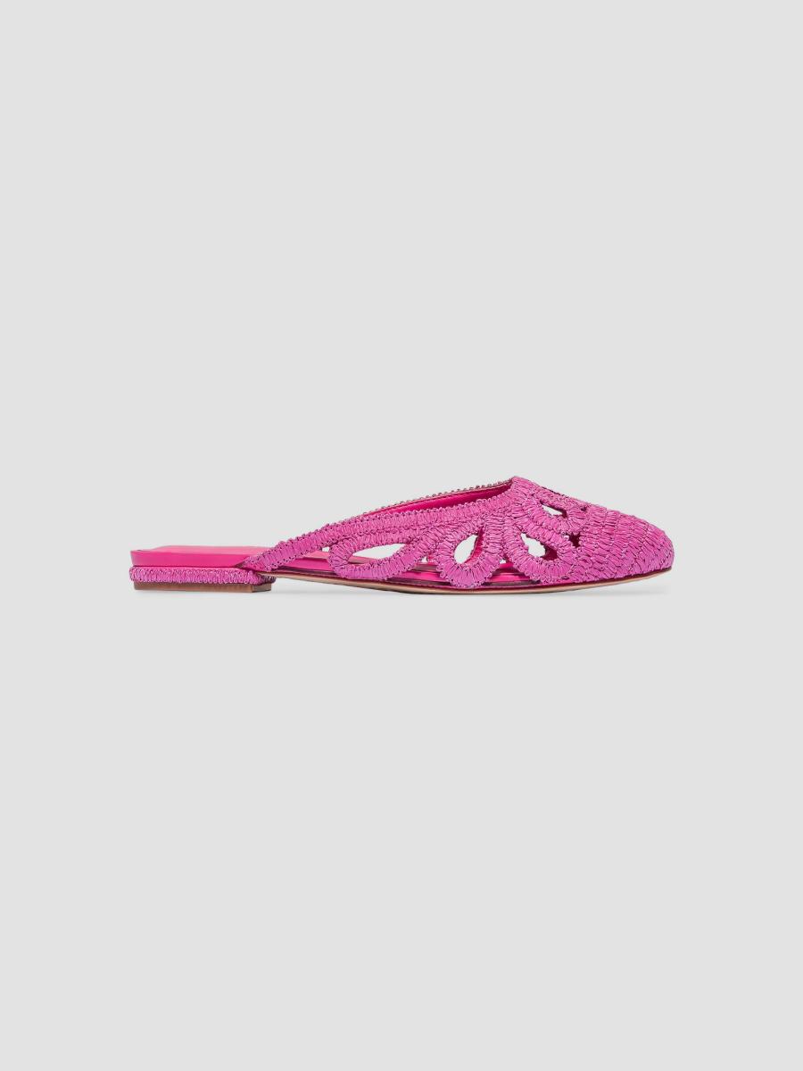Bernardo 1946 Cappadocia Raffia Mule Flats | Saks Fifth Avenue