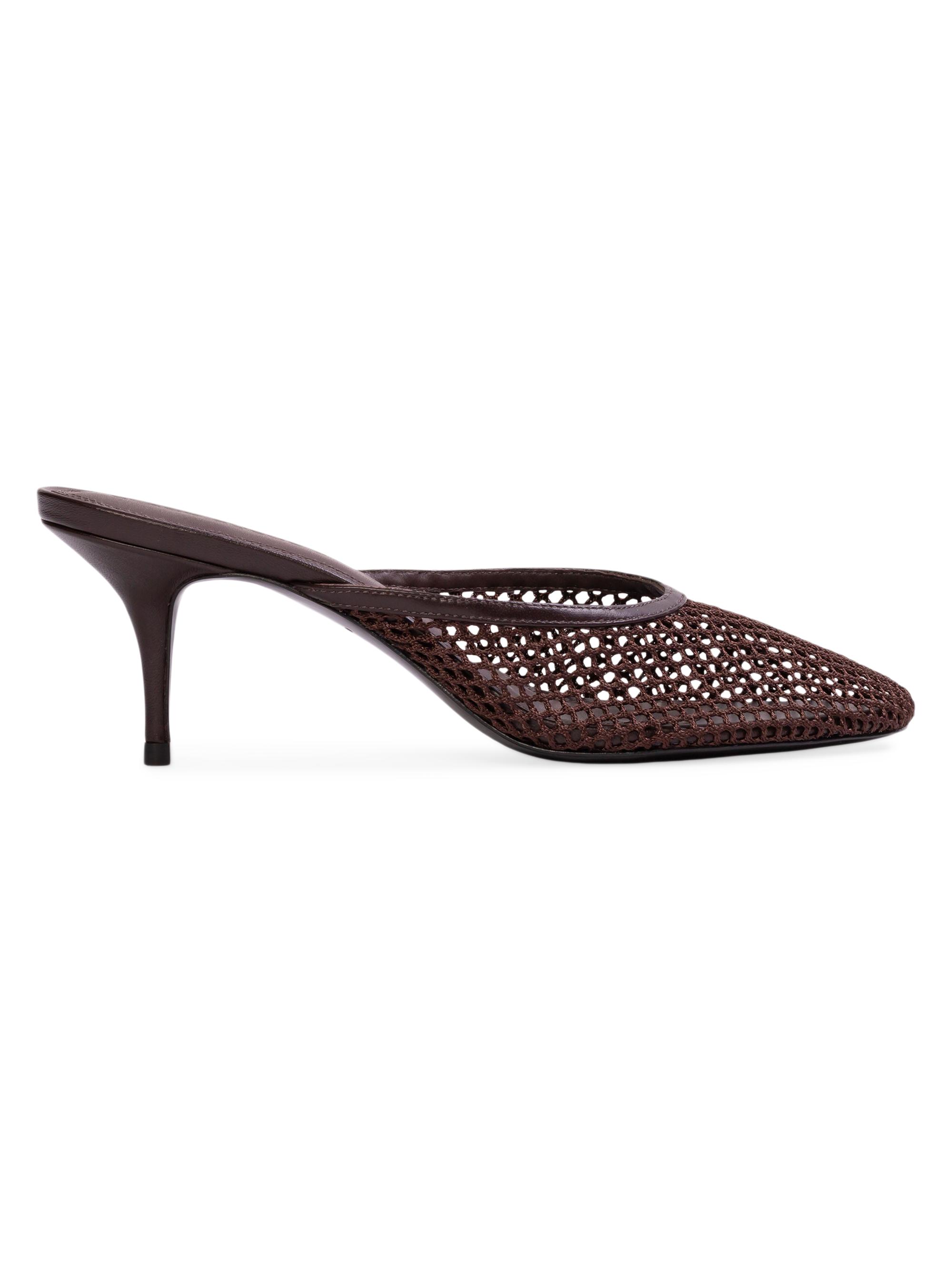 Black Suede Studio Women's Giuly 65MM Mules - Black Coffee Leather