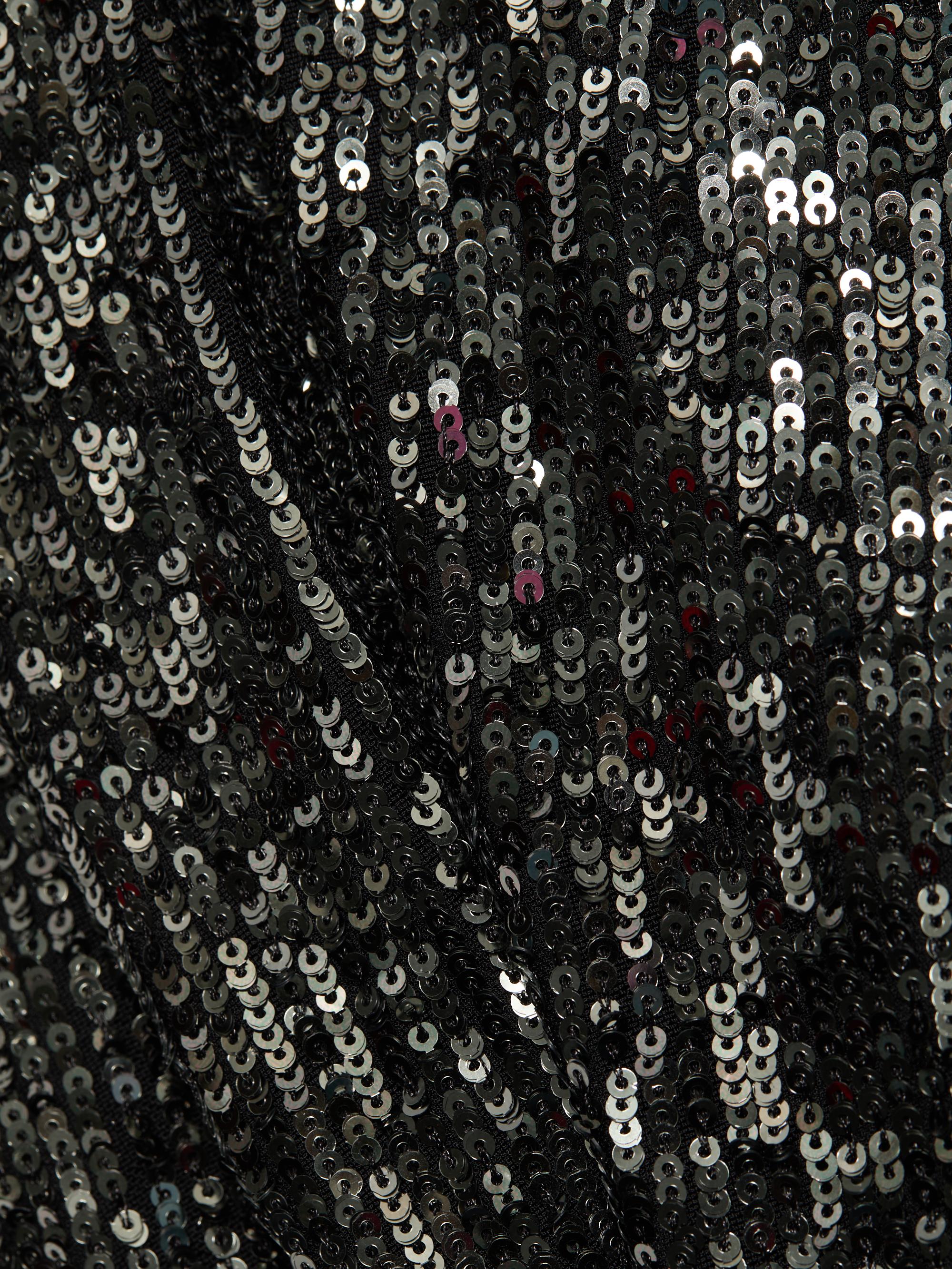 Naeem Khan Women's Floral Sequined Sleeveless Gown - Gunmetal Multi | Thumbnail 7