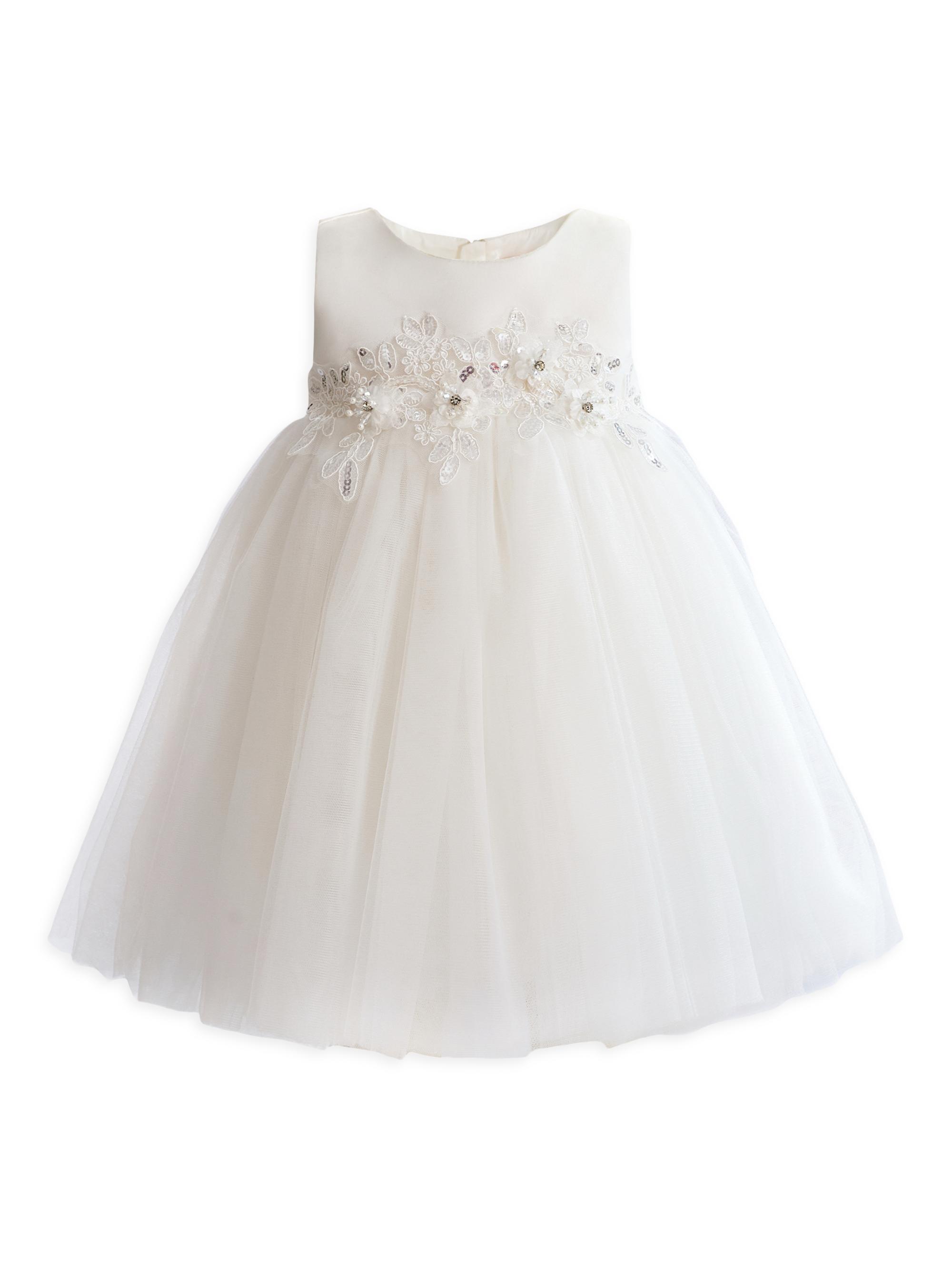 Tulleen Baby Girl's Zinara Dress - White 24 Months