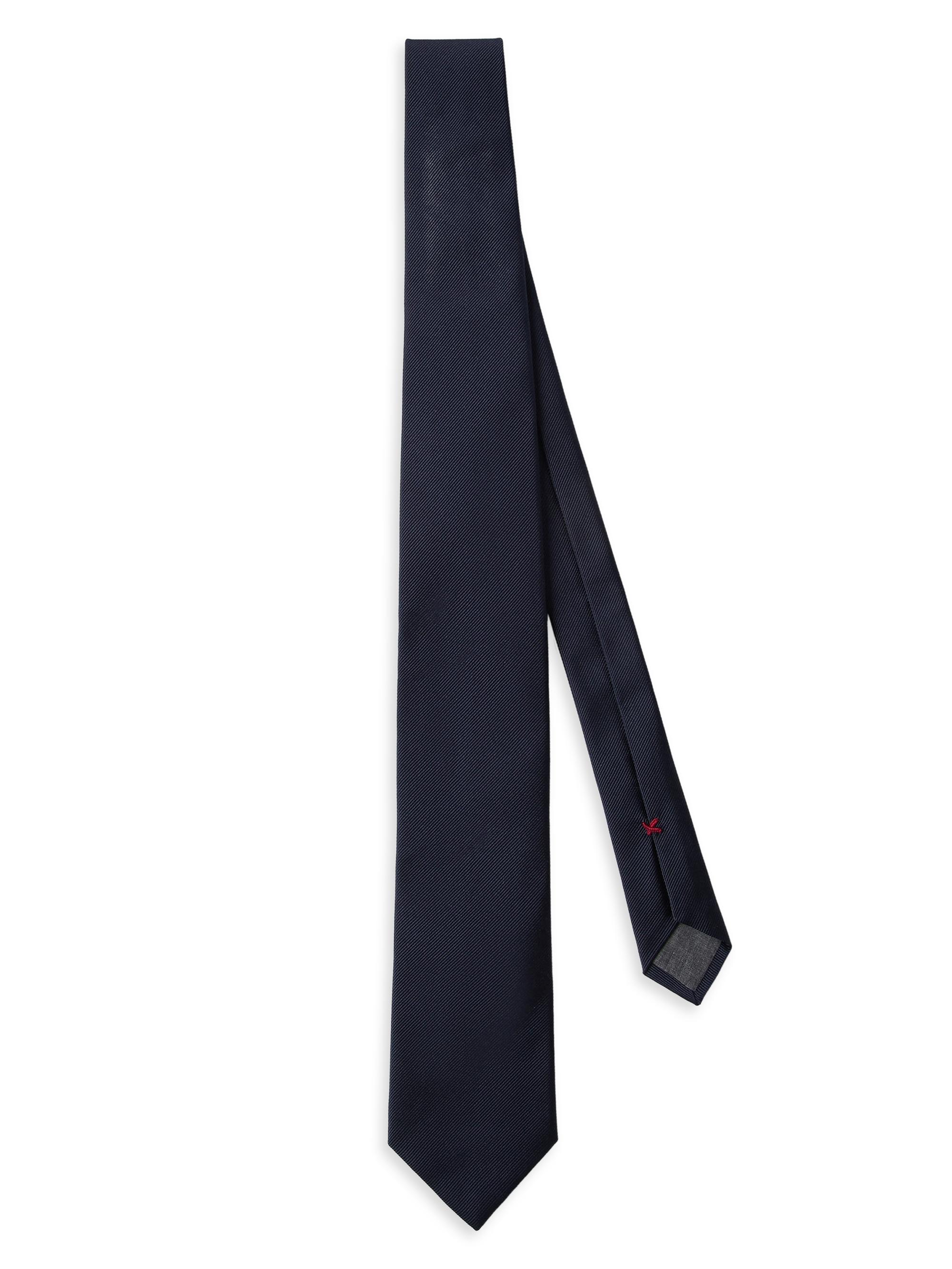 Brunello Cucinelli Men's Silk Twill Tie - Navy Blue