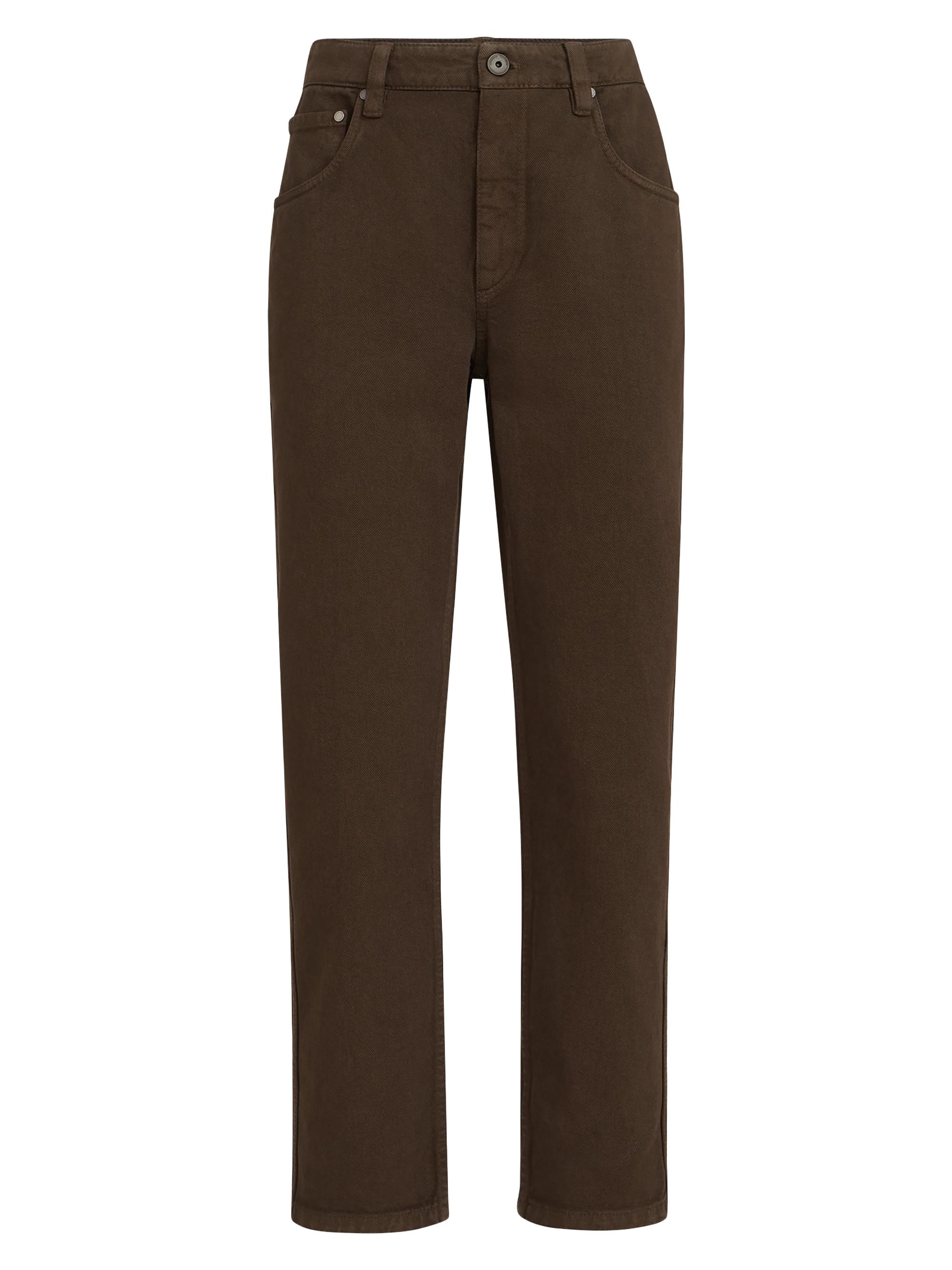 Brunello Cucinelli Dyed Denim Five Pocket Straight Jeans with