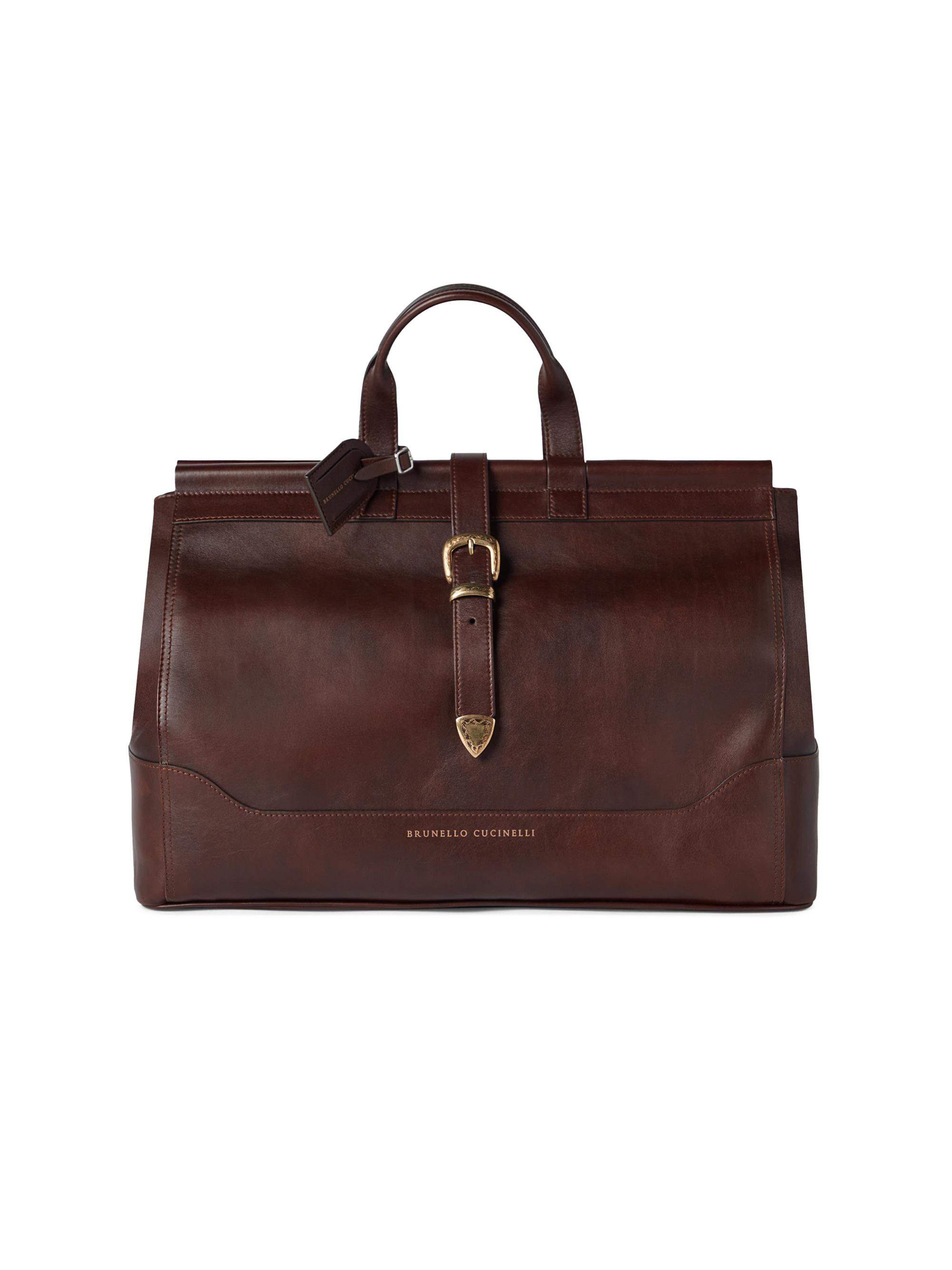 Brunello Cucinelli Men's Calfskin Bag - Burgundy