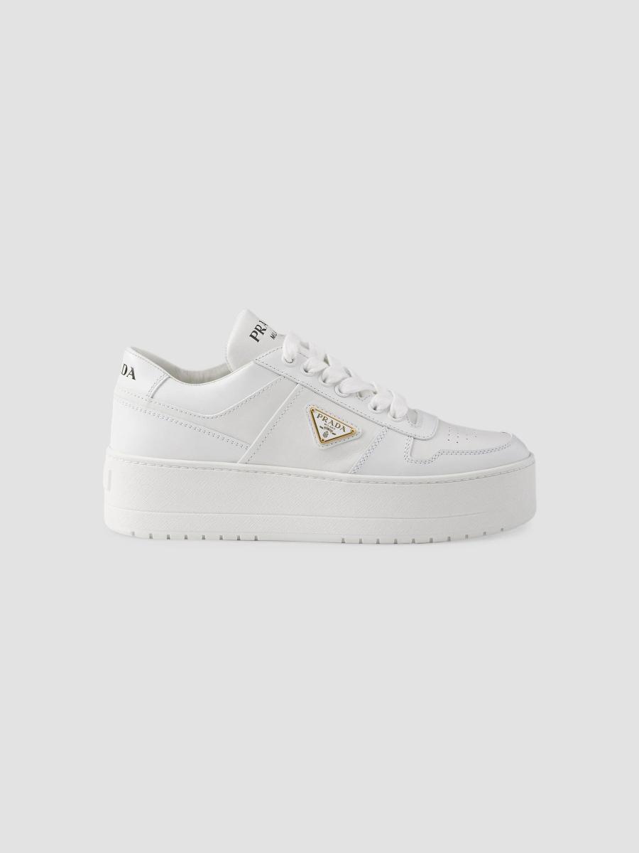 Prada Downtown Bold Leather Sneakers | Saks Fifth Avenue