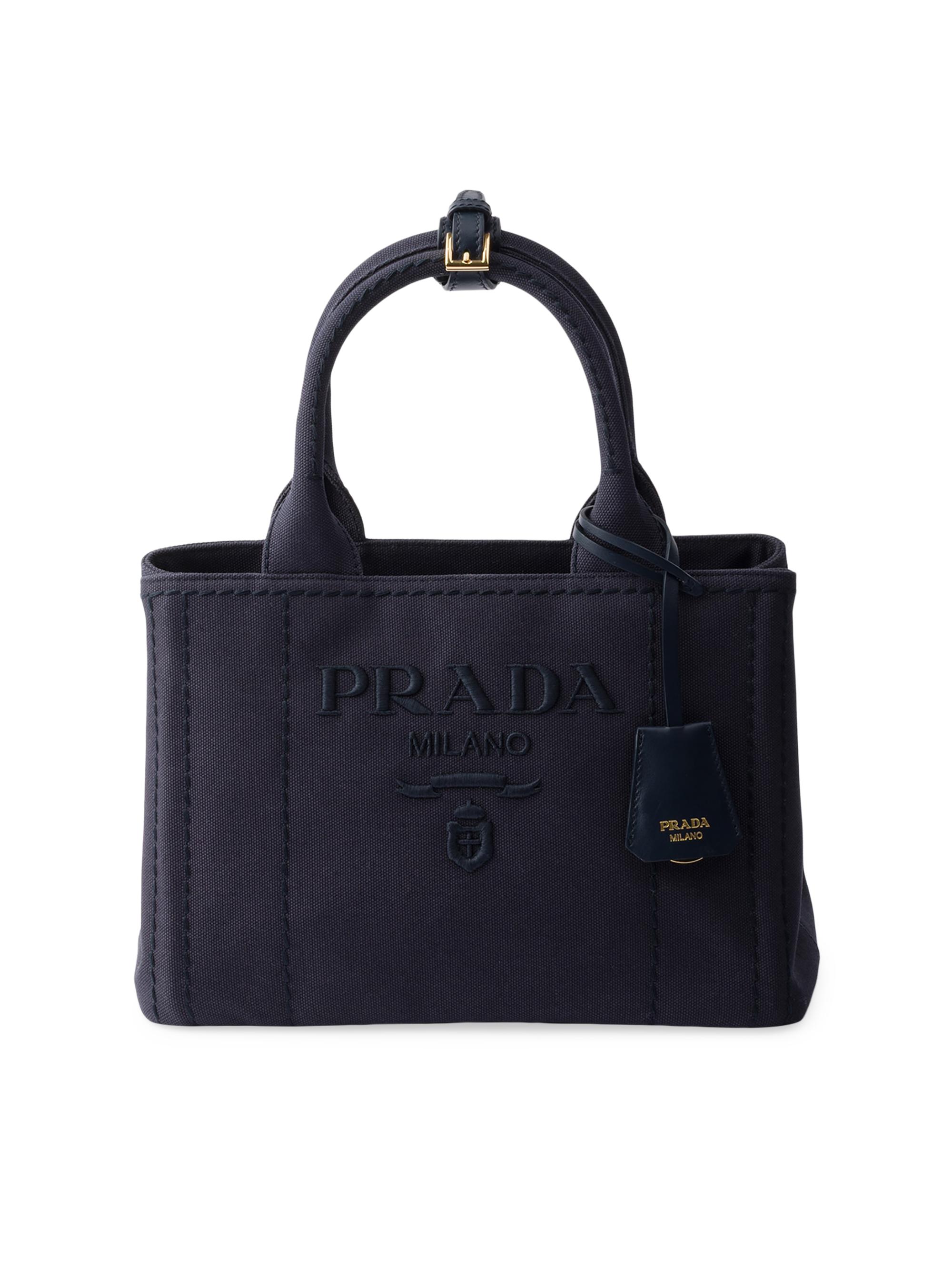 Prada Jardiniere Mini Cotton Canvas Top Handle Bag | Saks Fifth Avenue