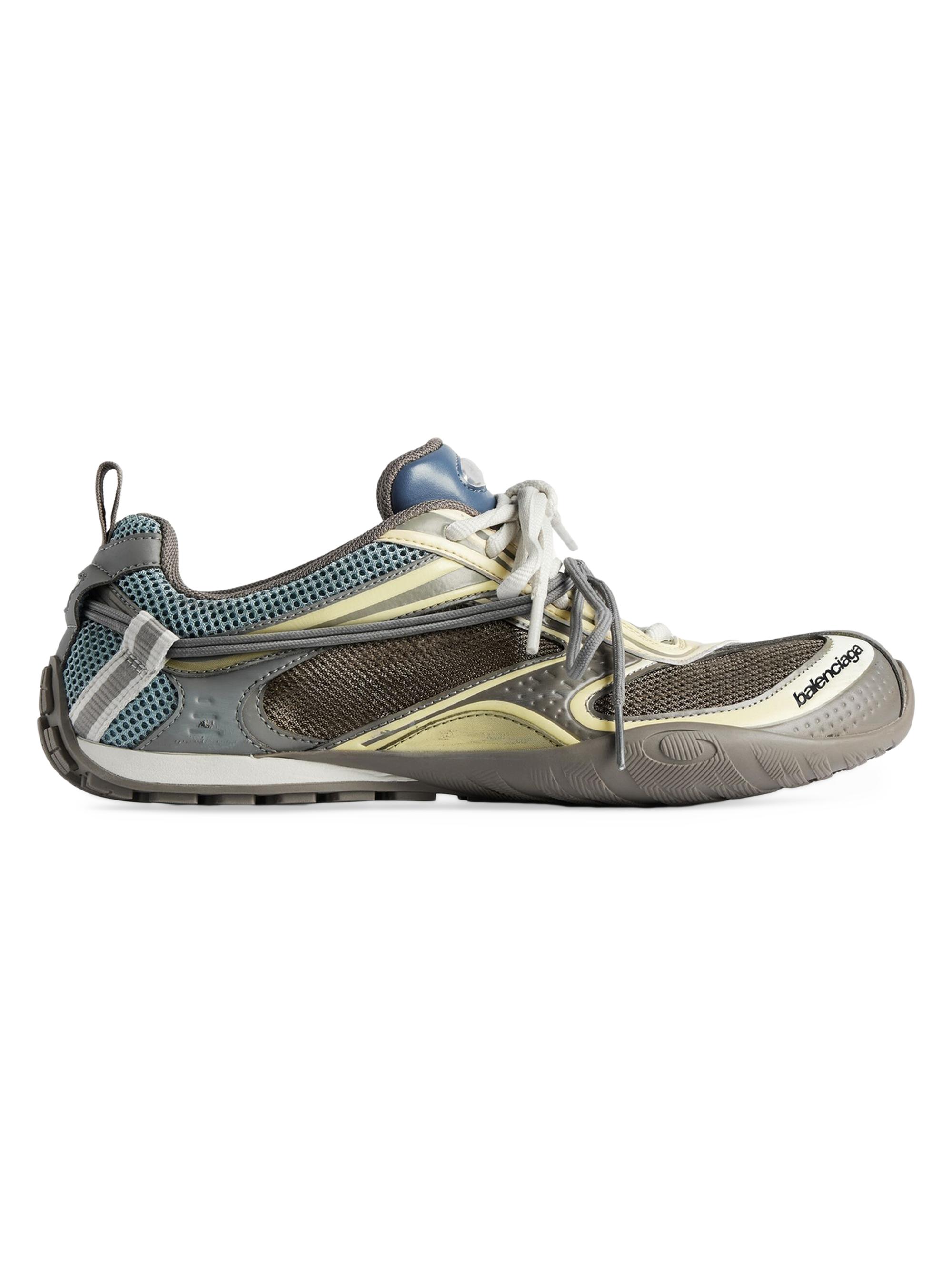 Balenciaga Men's Radar Gradient Lines Sneakers - Brown Blue Yellow Grey