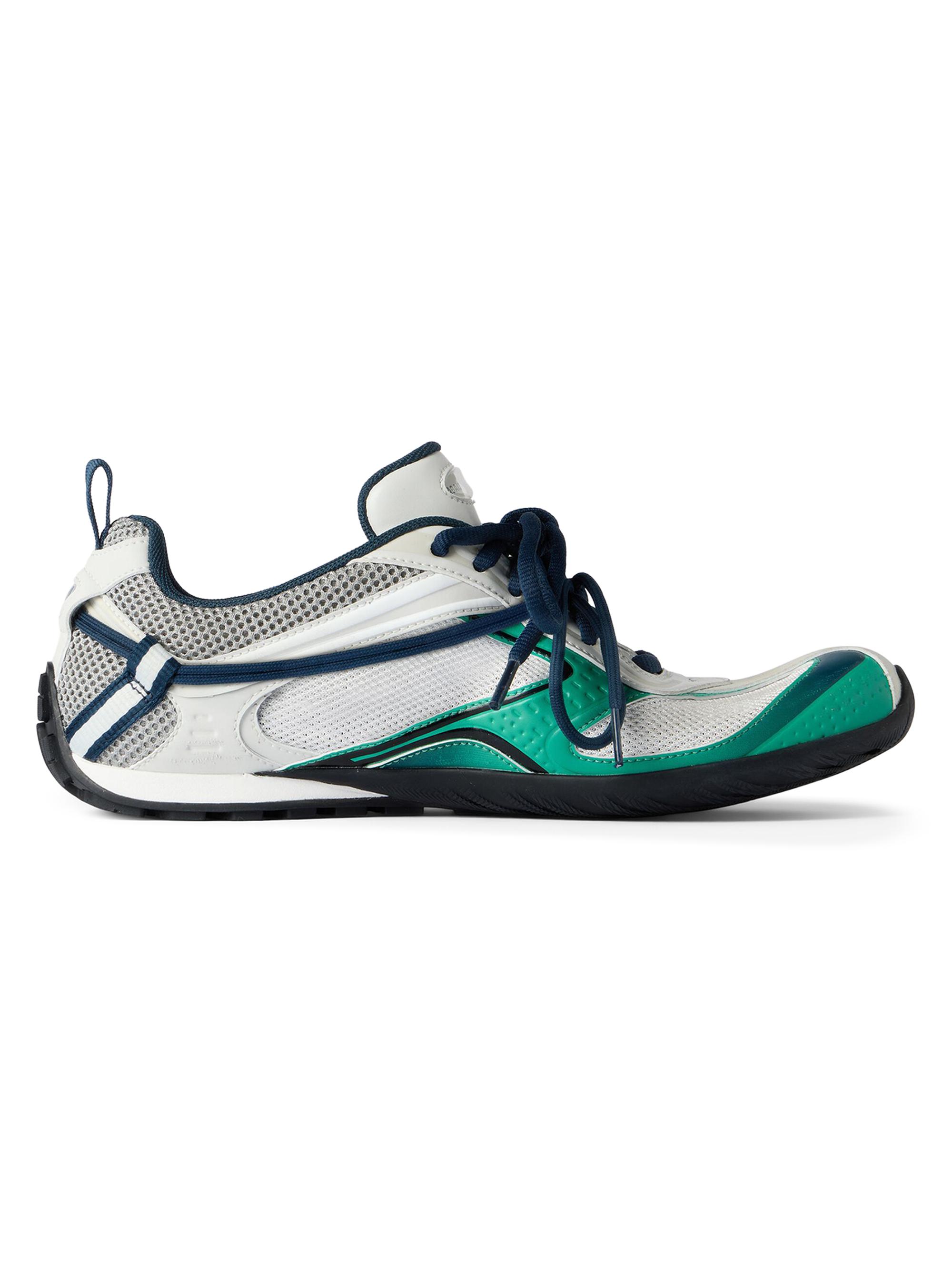 Balenciaga Men's Radar Gradient Lines Sneakers - Light Grey Green Black