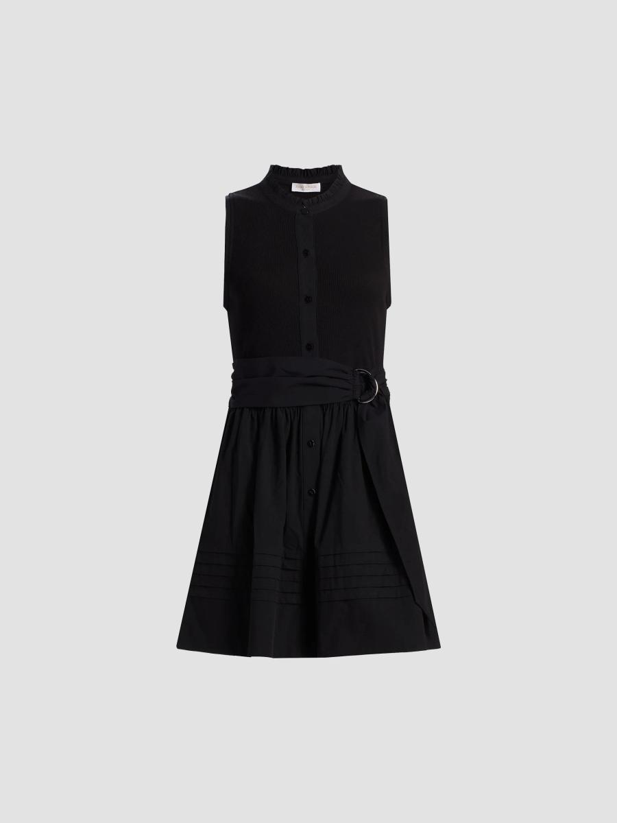 Ramy Brook Orla Cotton-Blend Belted Minidress | Saks Fifth Avenue