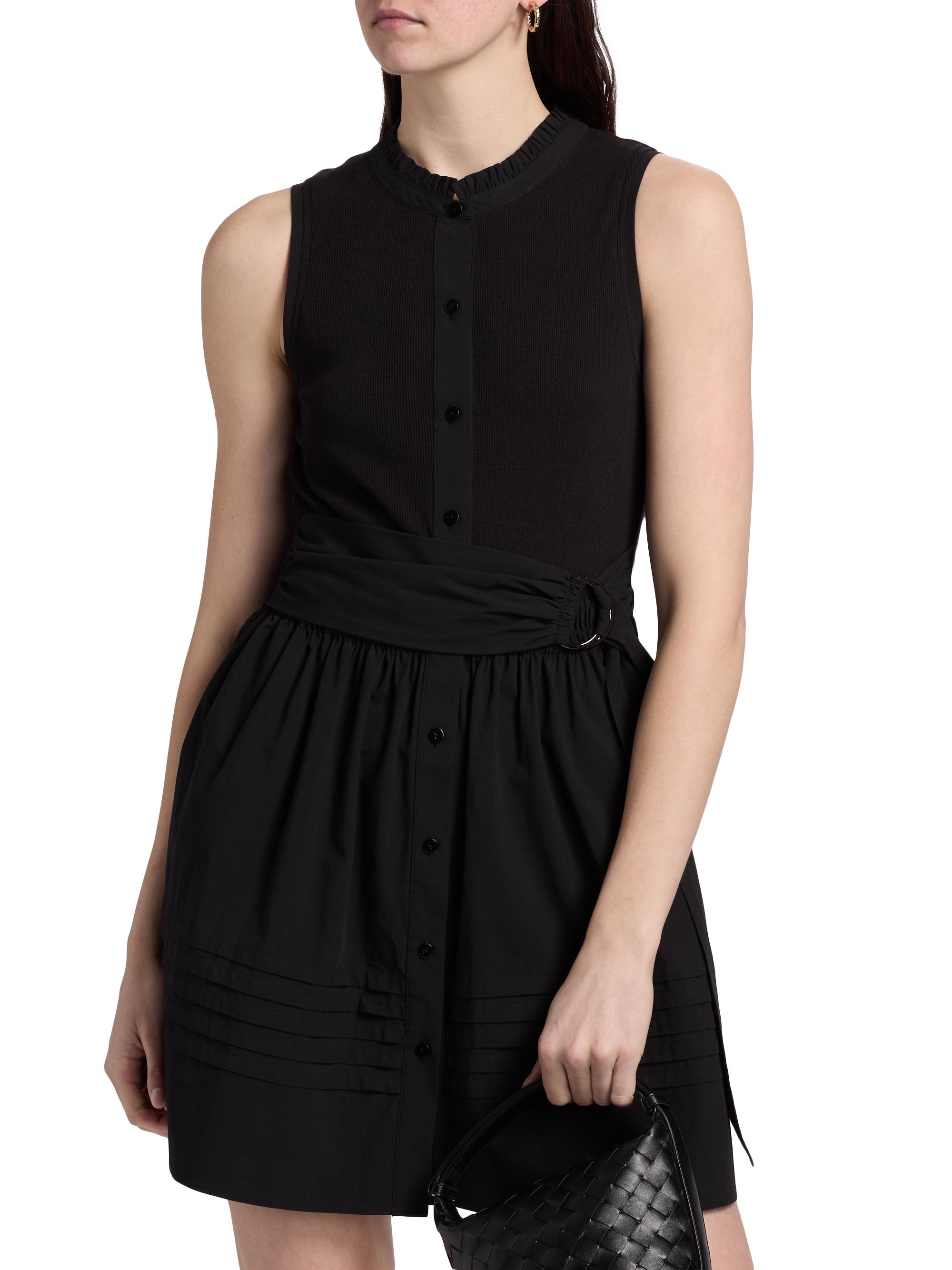 Ramy Brook Orla Cotton-Blend Belted Minidress | Saks Fifth Avenue