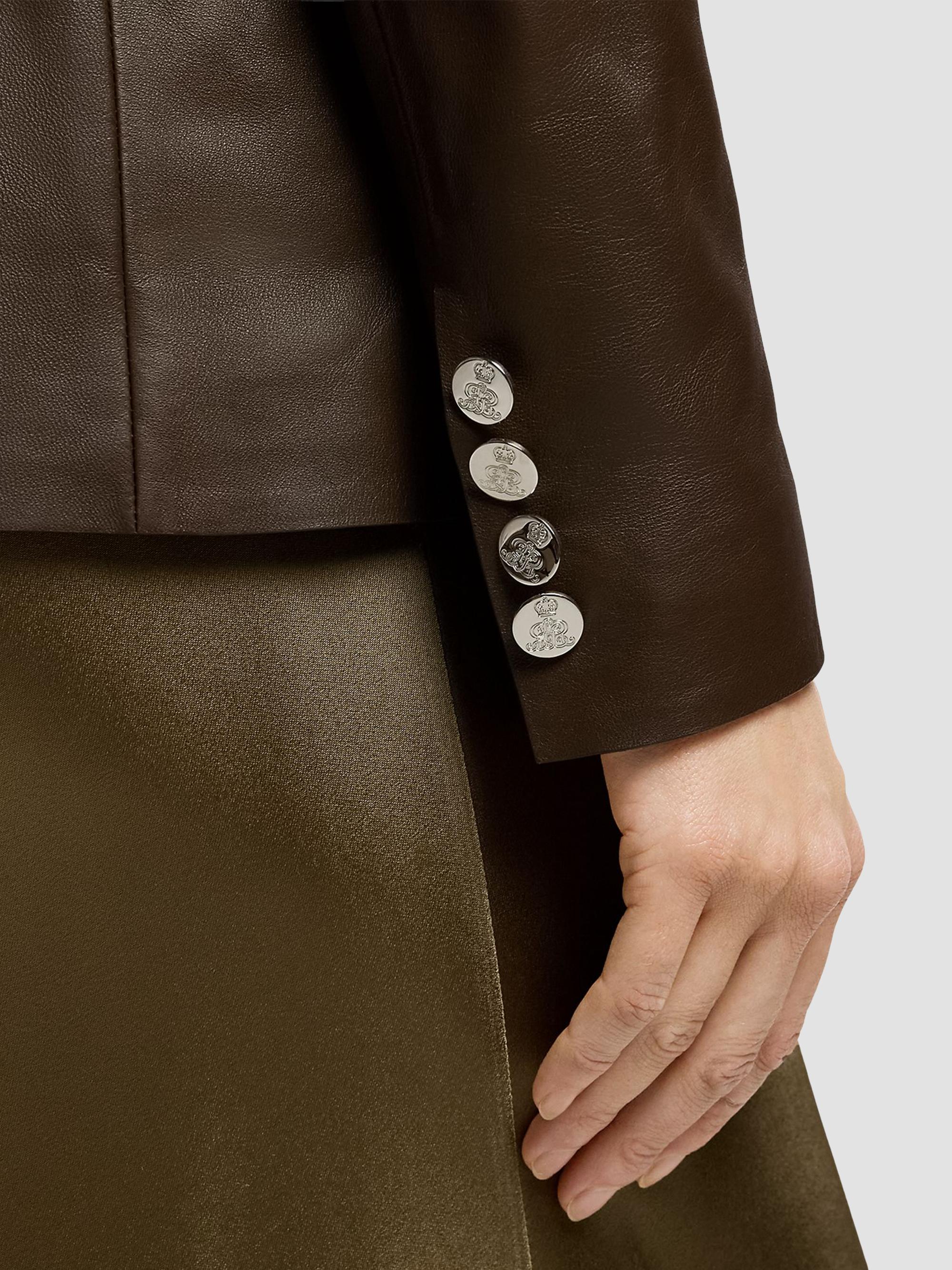 Ralph Lauren Collection Women's Parker Leather Blazer - Sycamore | Thumbnail 5