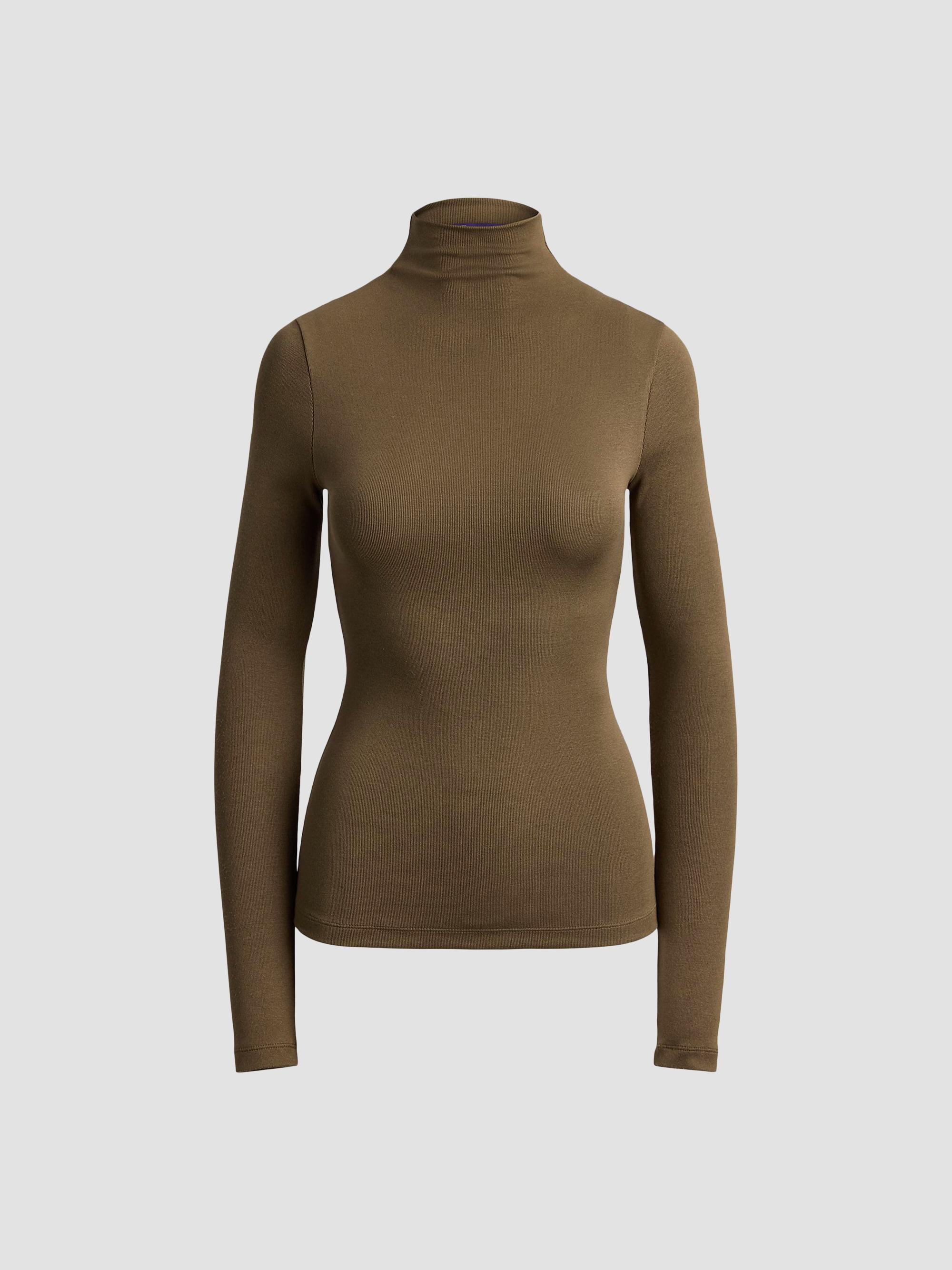 Ralph Lauren Collection Refined Silk Mock Turtleneck Top | Saks