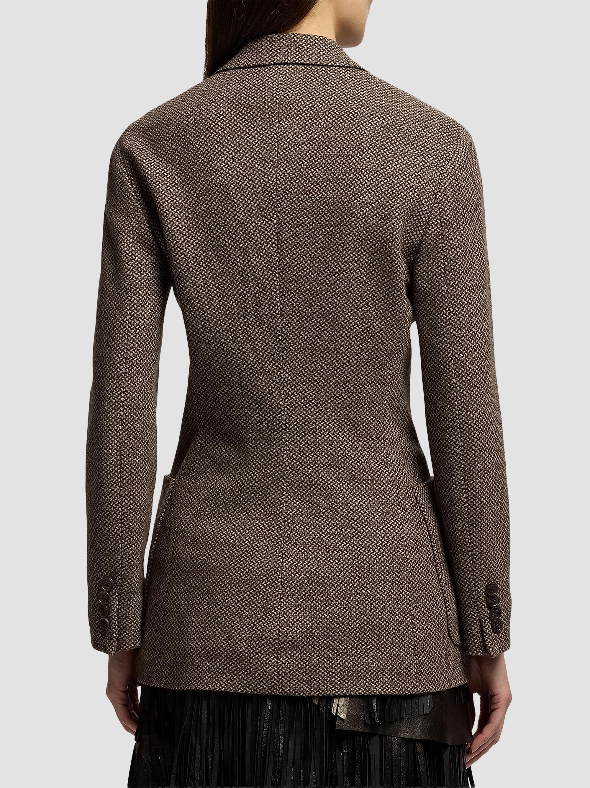 Ralph Lauren Collection Women's Hailey Broken Twill Jersey Blazer - Porcini Honey Multi | Thumbnail 4