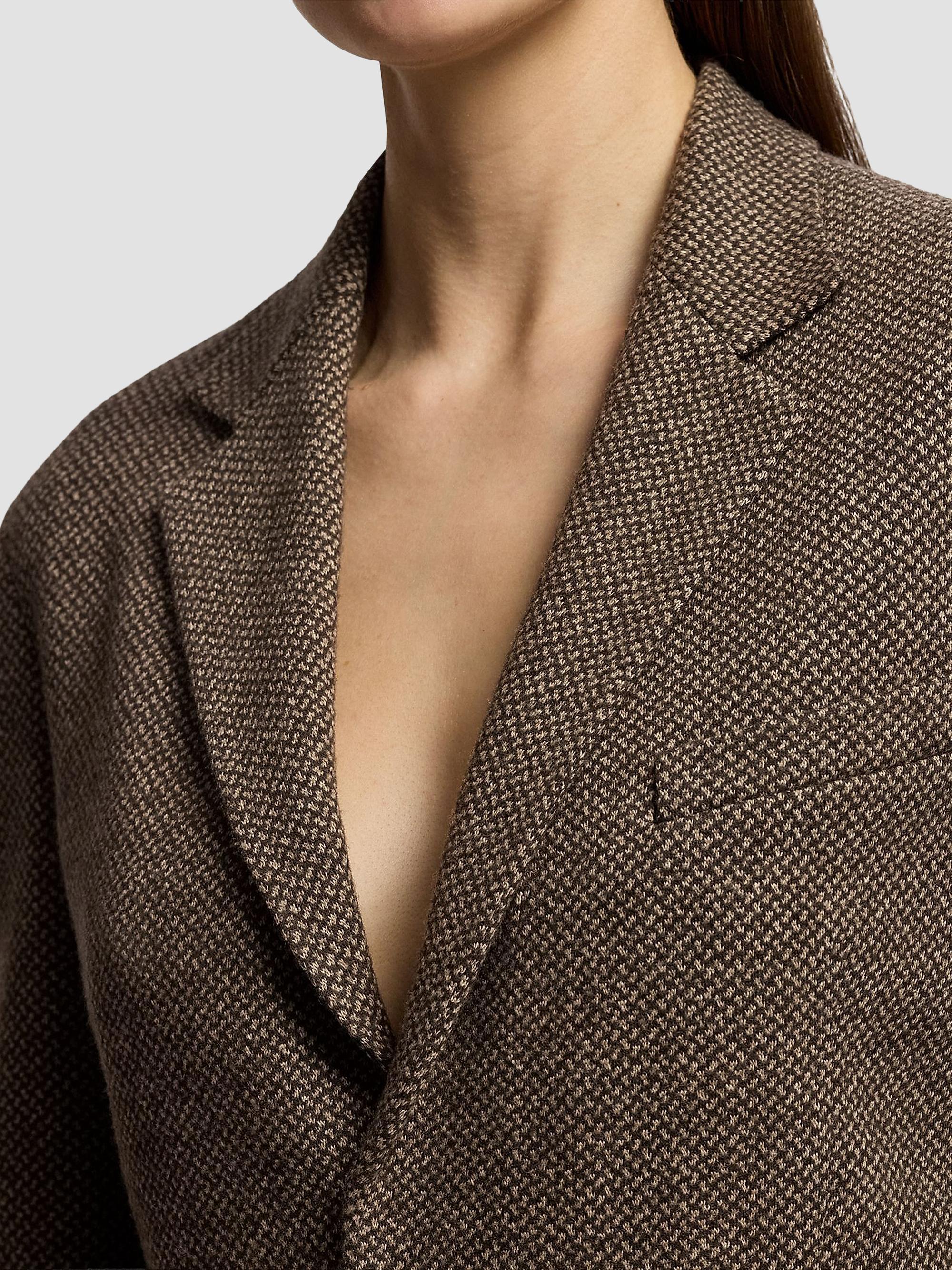 Ralph Lauren Collection Women's Hailey Broken Twill Jersey Blazer - Porcini Honey Multi | Thumbnail 5