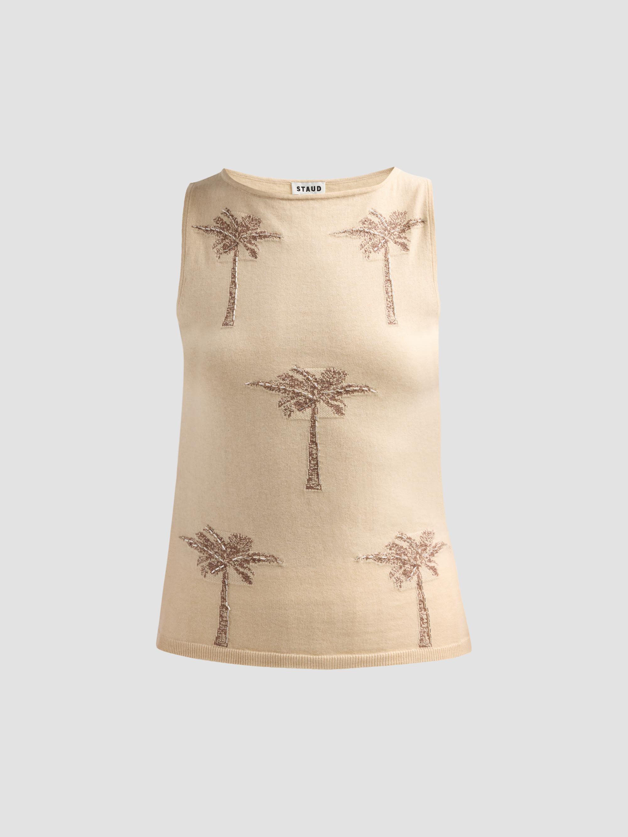 Staud Women's Arden Cotton-Cashmere Top - Natural | Thumbnail 6