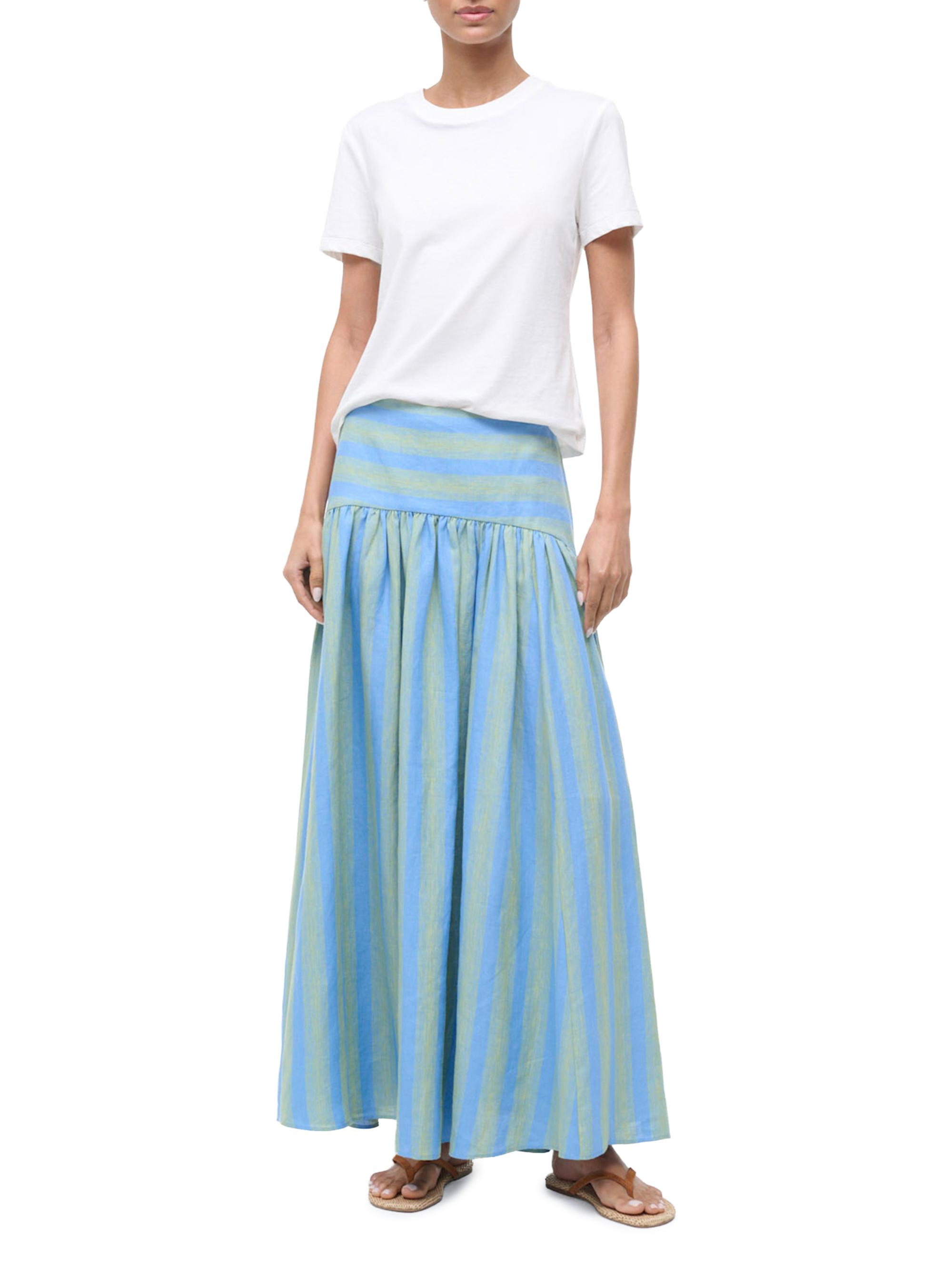 Staud Procida Striped Linen Maxi Skirt | Saks Fifth Avenue