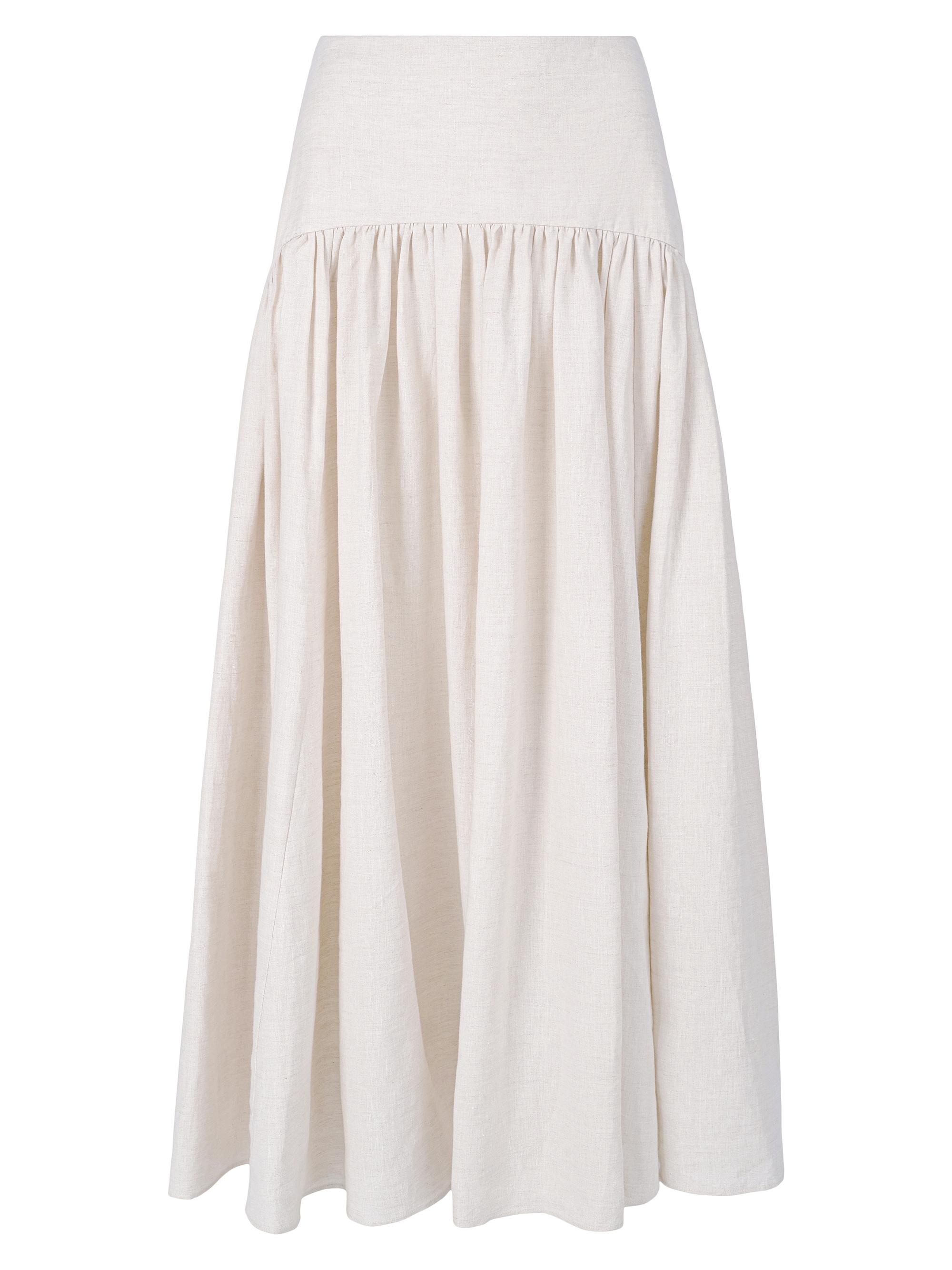 Staud Women's Procida Drop-Waist Linen Maxi Skirt - Natural