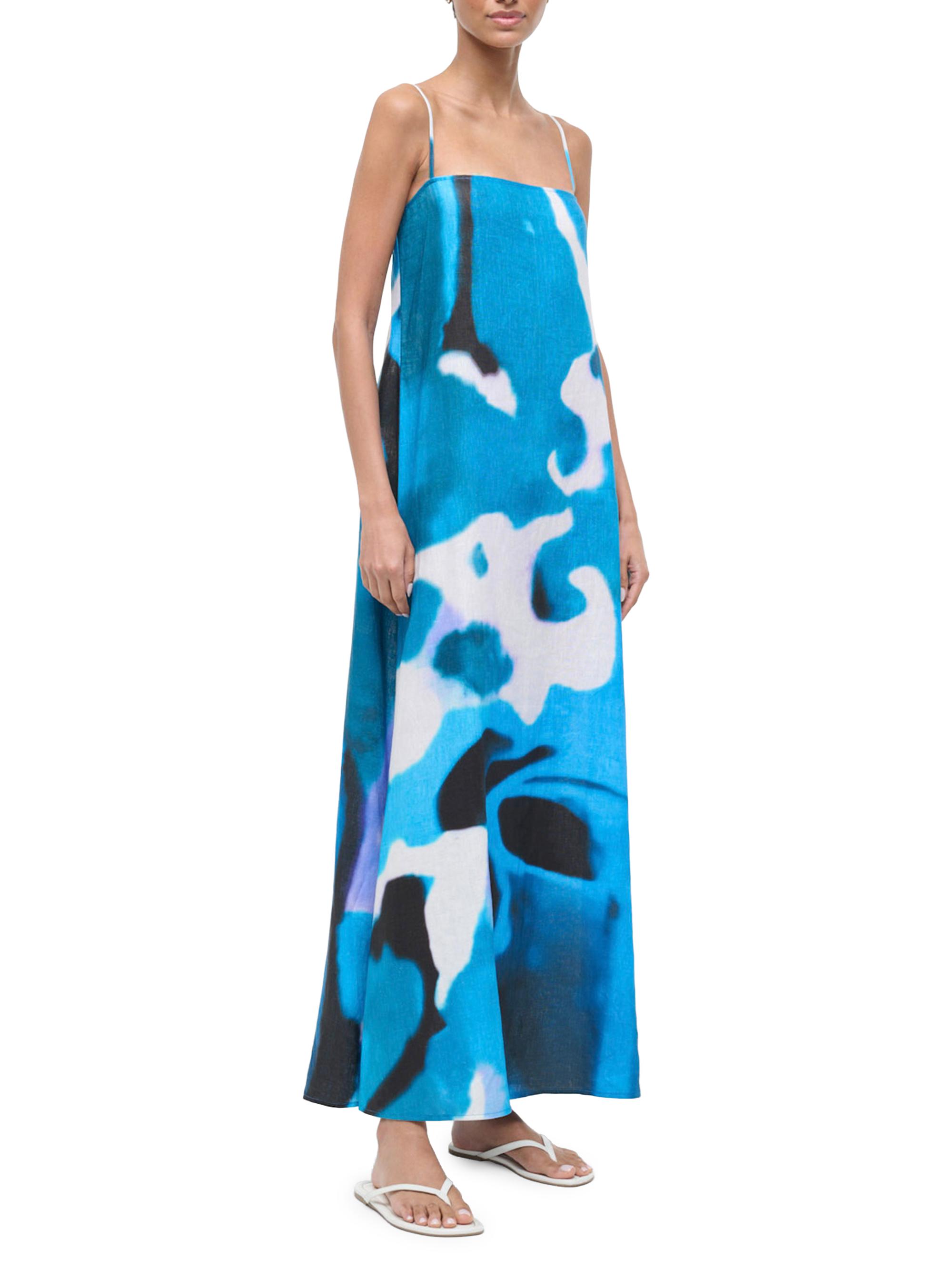 Staud Laura Printed Linen Maxi Dress | Saks Fifth Avenue