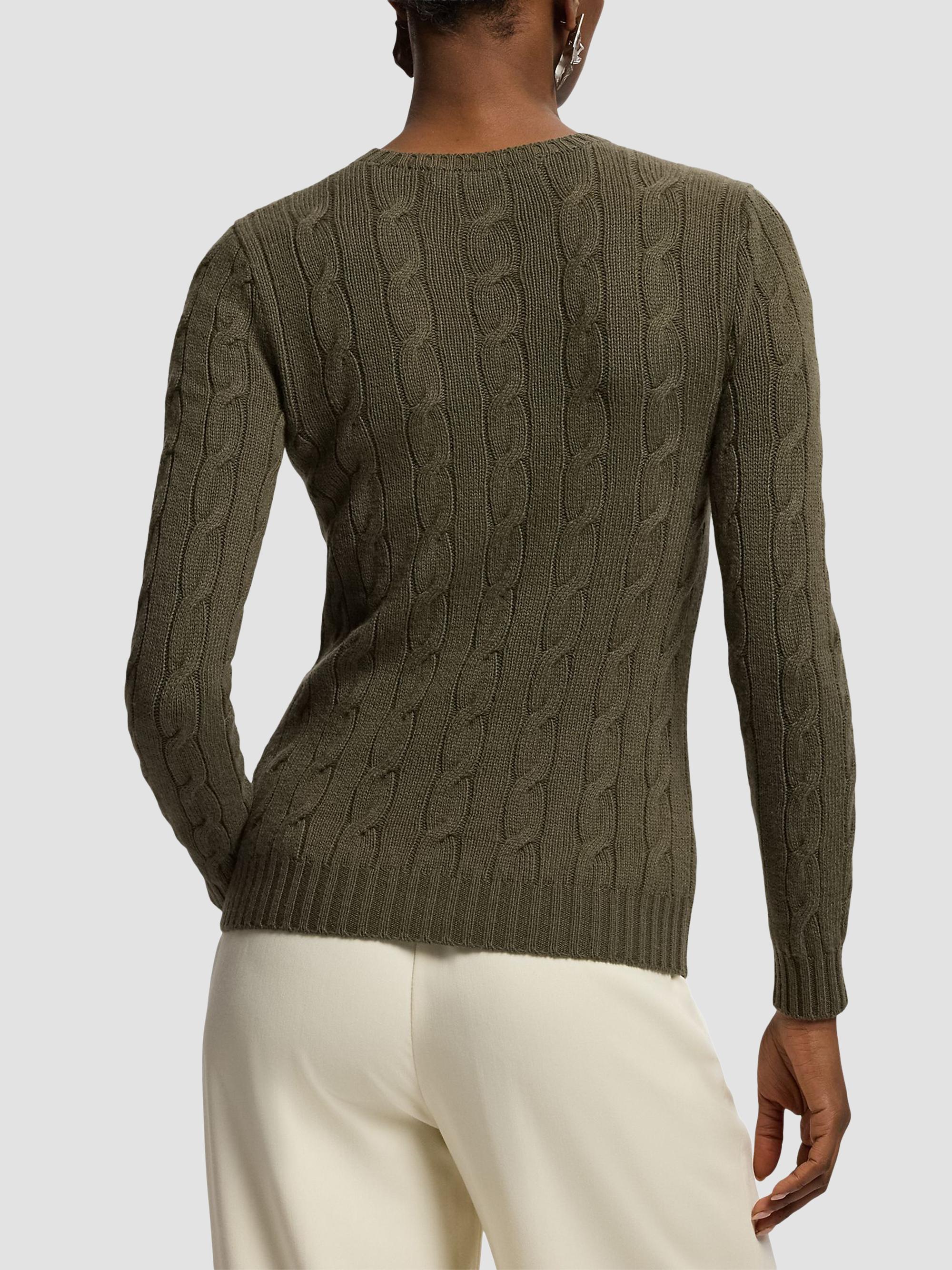 Ralph Lauren Collection Women's Cable-Knit Cashmere Crewneck Sweater - Cypress | Thumbnail 3
