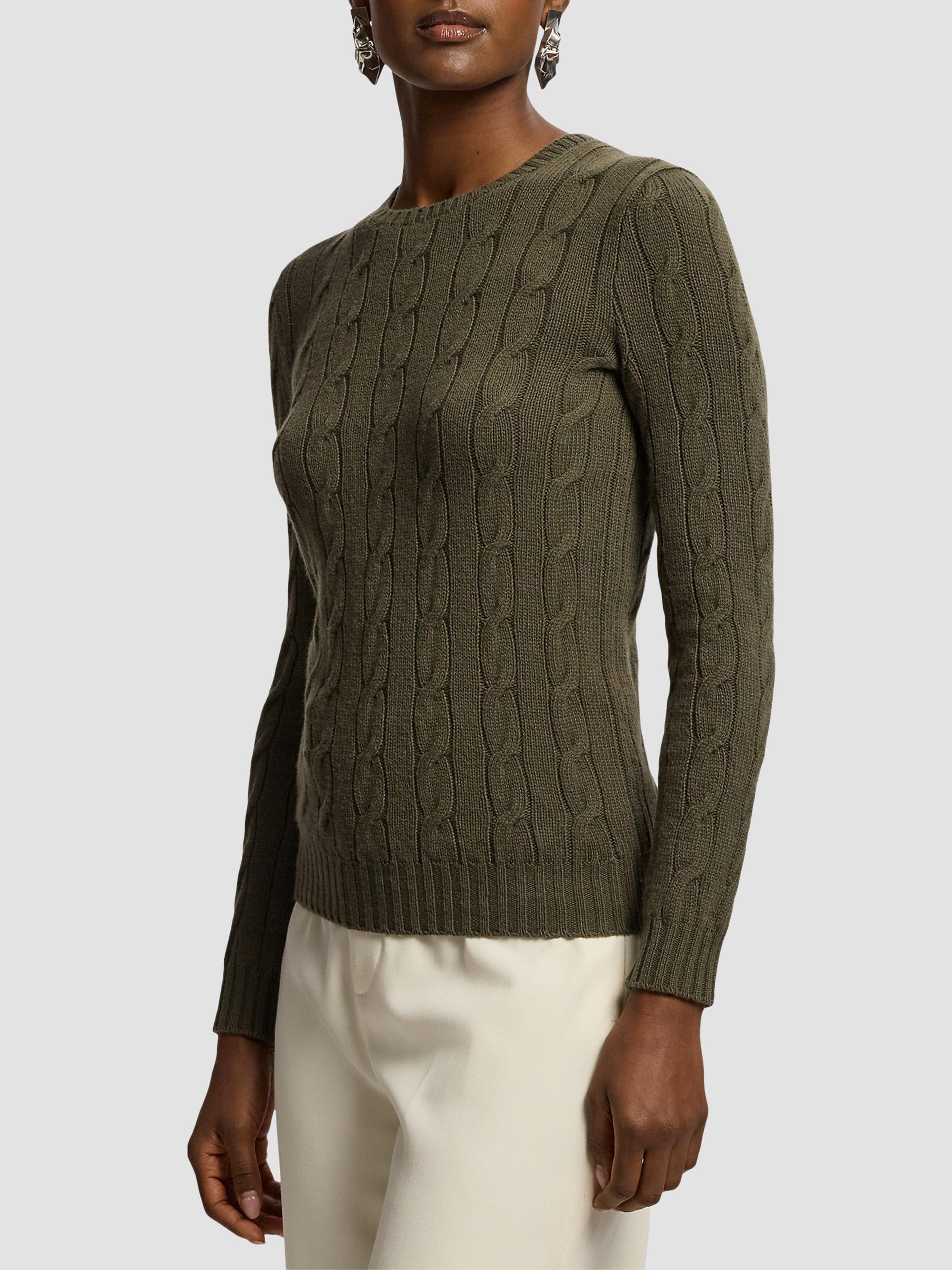 Ralph Lauren Collection Women's Cable-Knit Cashmere Crewneck Sweater - Cypress | Thumbnail 5