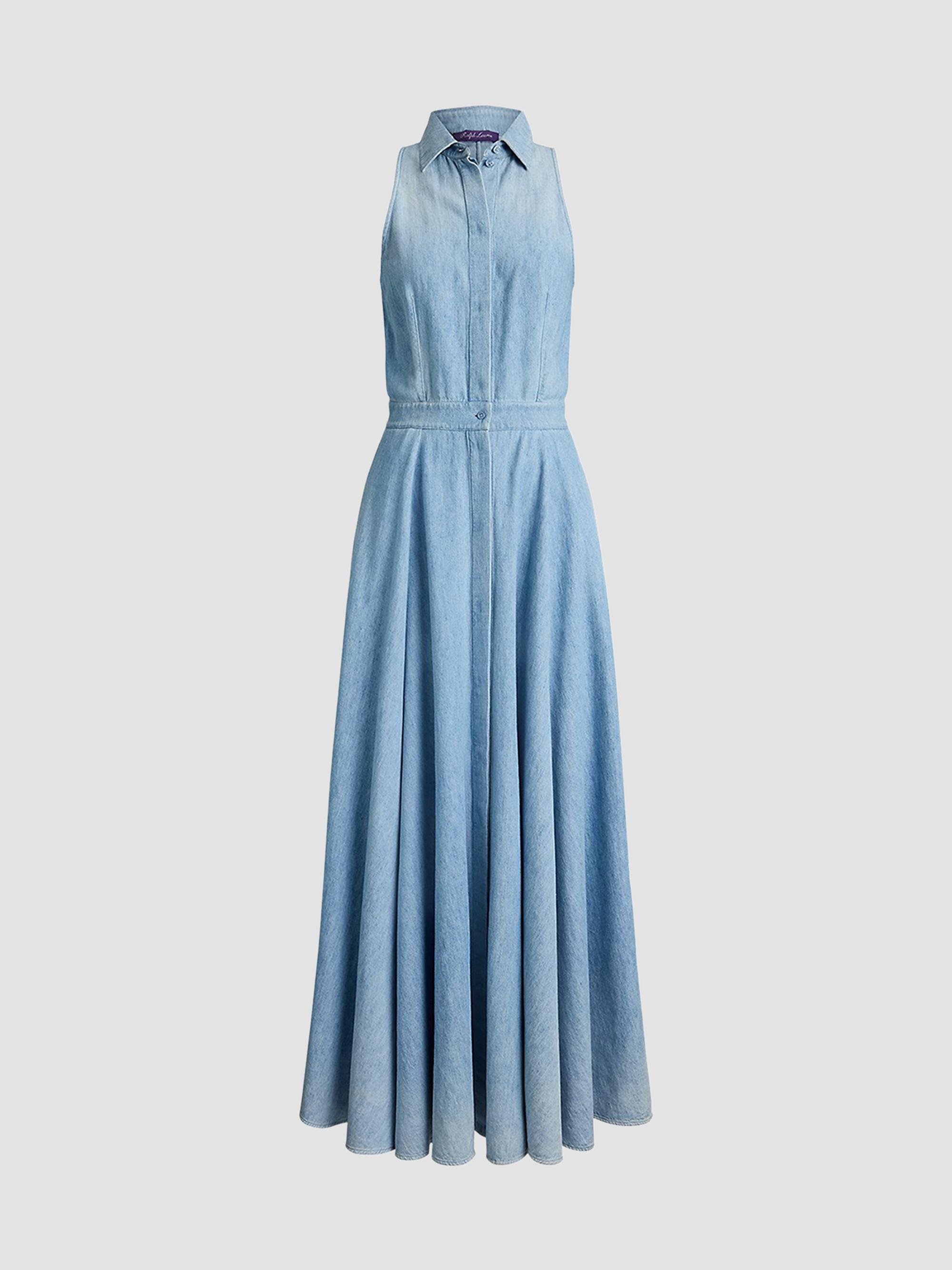 Ralph Lauren Collection Women's Peyten Denim Sleeveless Day Dress - Cirrus Indigo