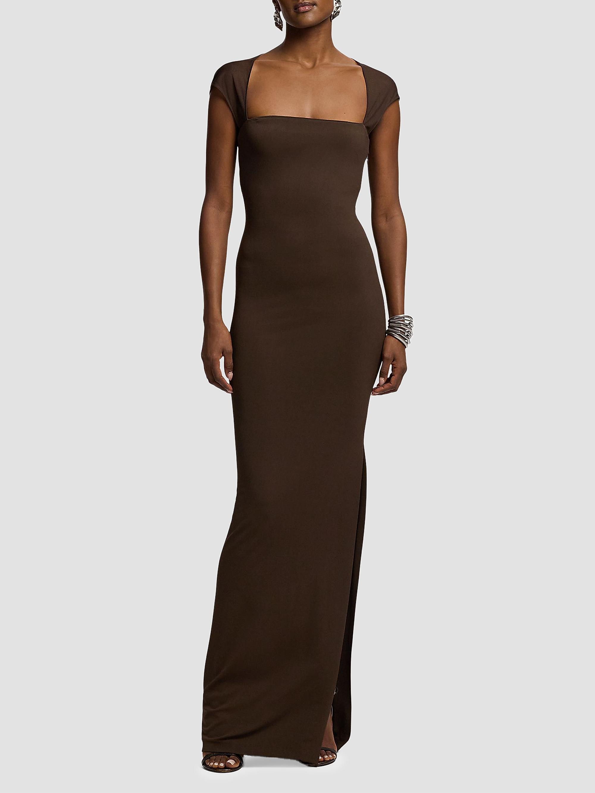 Ralph Lauren Collection Women's Waverly Matte Jersey Body-Con Gown - Sycamore | Thumbnail 2