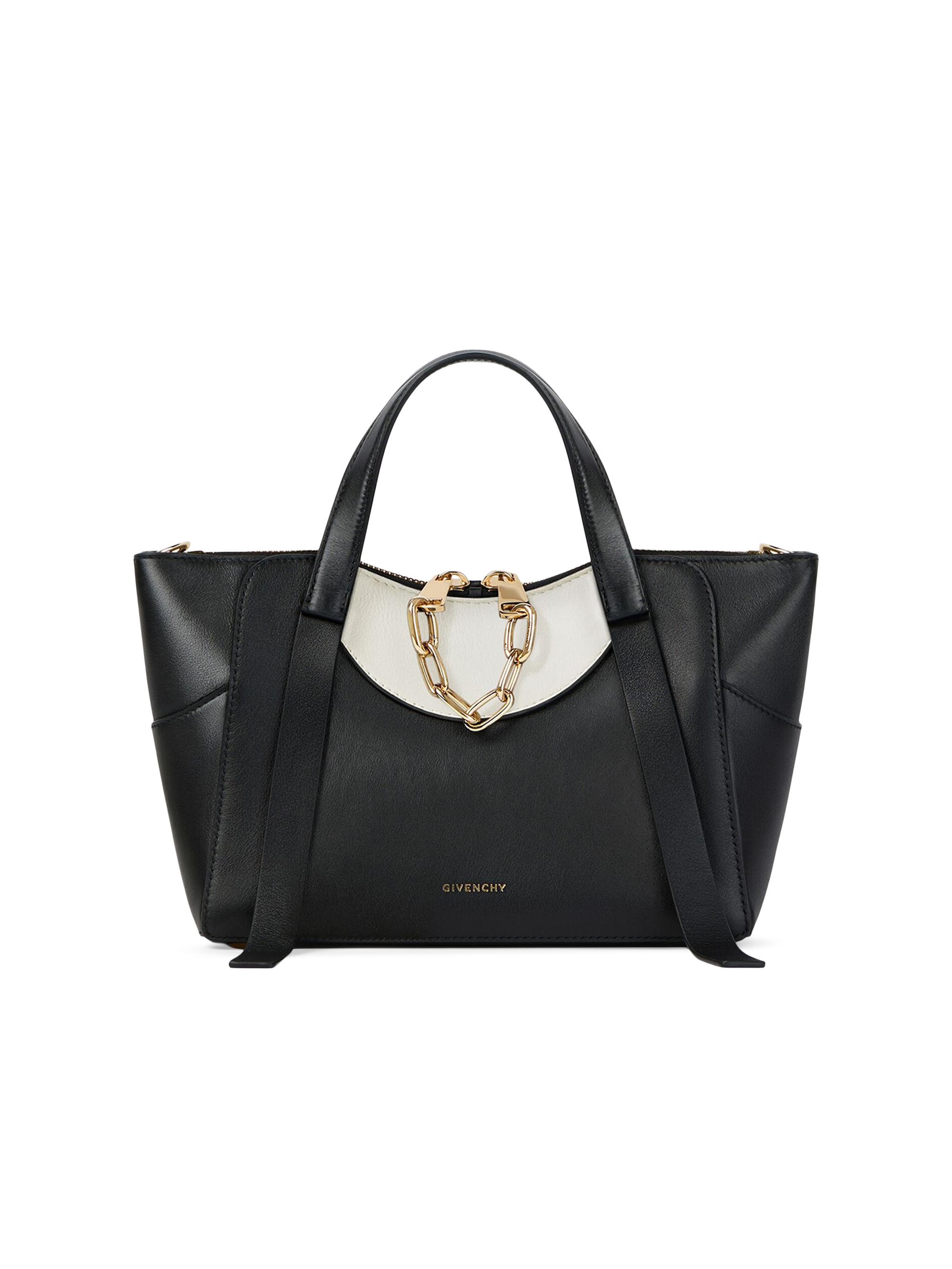 Givenchy Women's The  Snatch Top Handle Bag in Grained Bicolor Leather - Black White