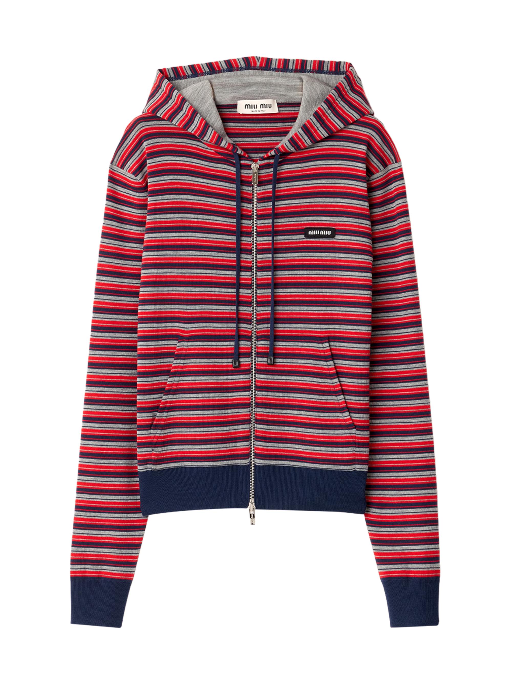 Miu Miu Women's Wool Hoodie Sweatshirt - Red