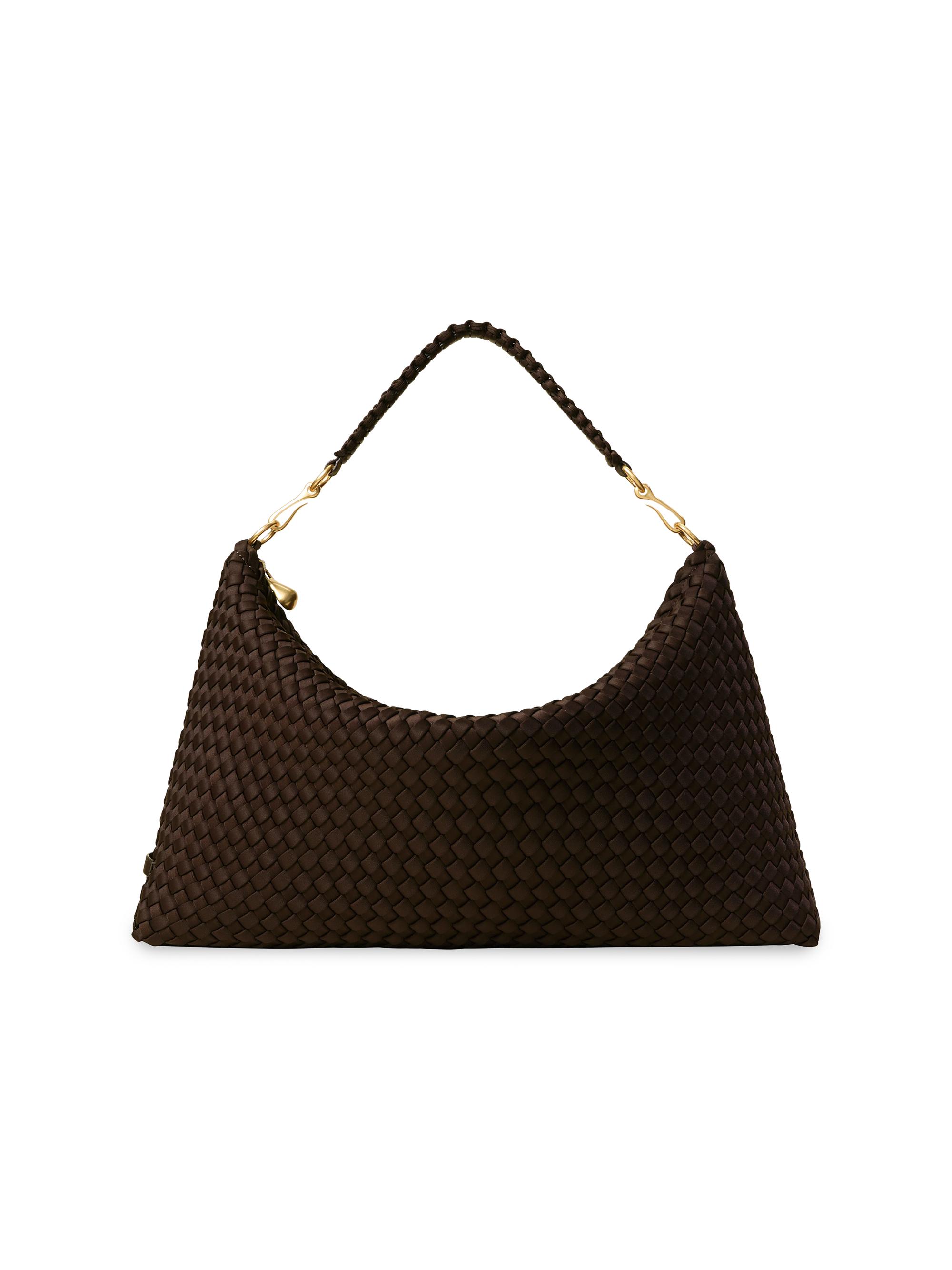 Naghedi Women's Porto  Half-Moon Shoulder Bag - Chocolate