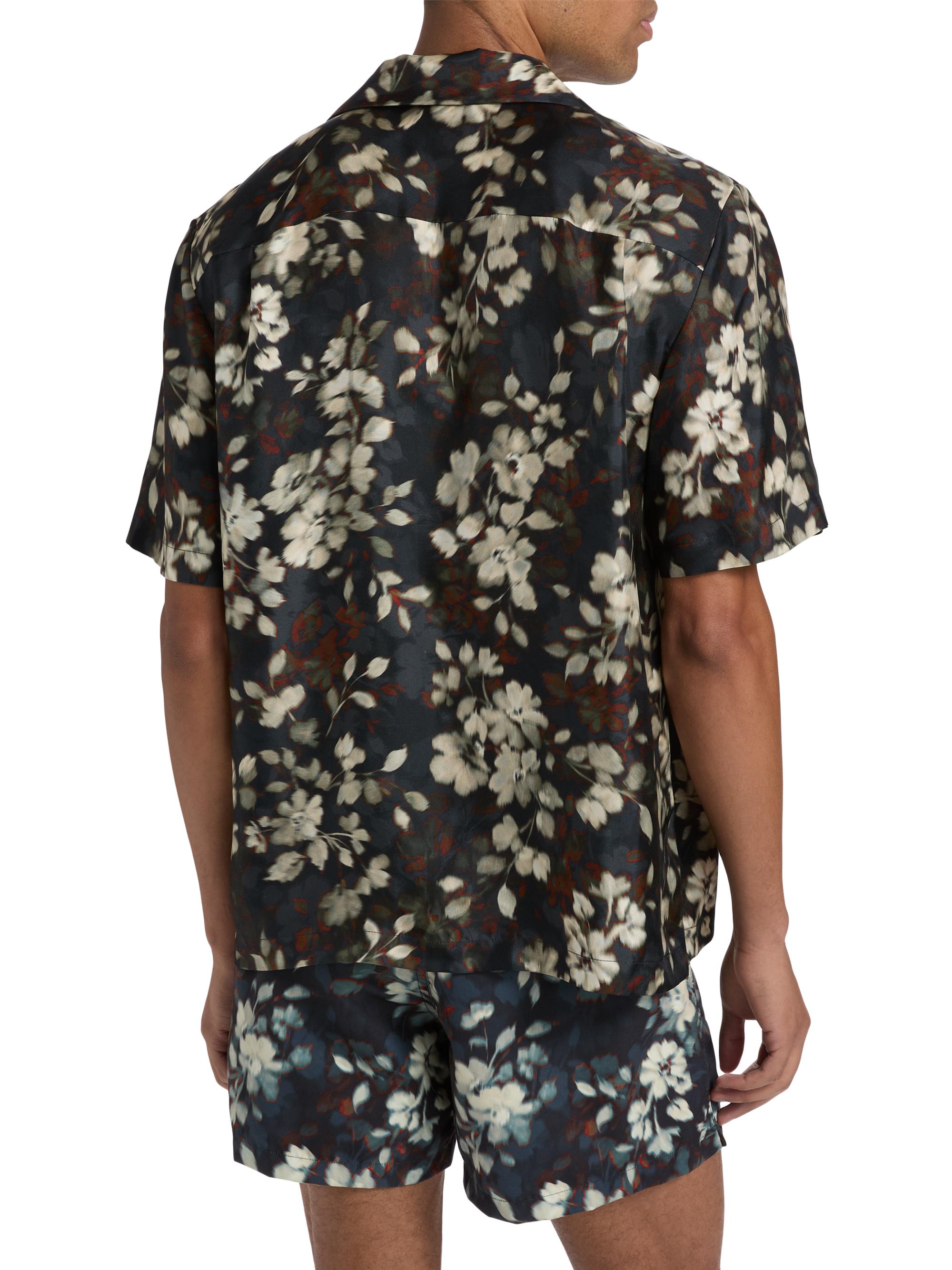 SIMKHAI Men's Casper Floral Silk Shirt - Floral Print | Thumbnail 5