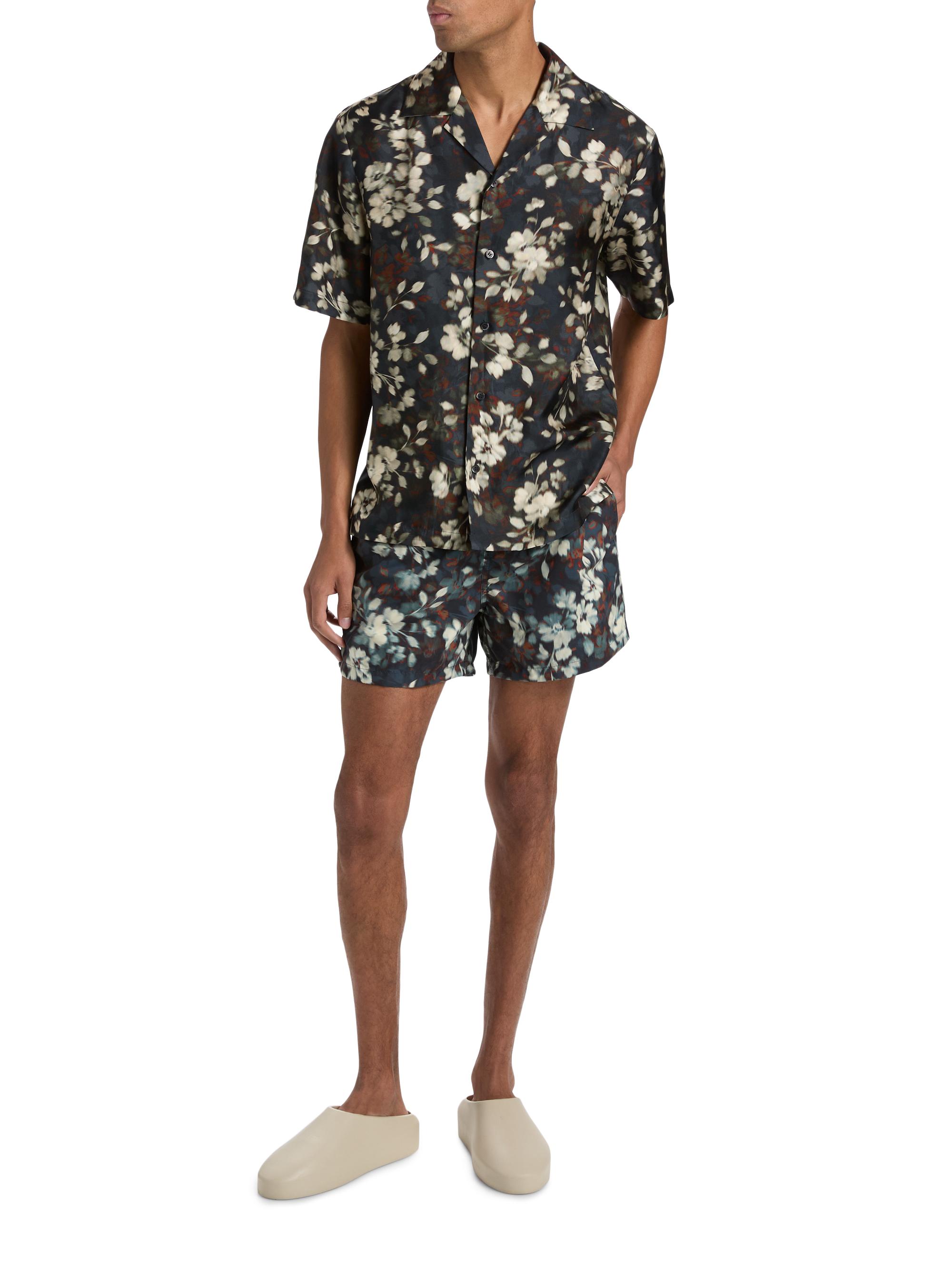 SIMKHAI Men's Casper Floral Silk Shirt - Floral Print | Thumbnail 2