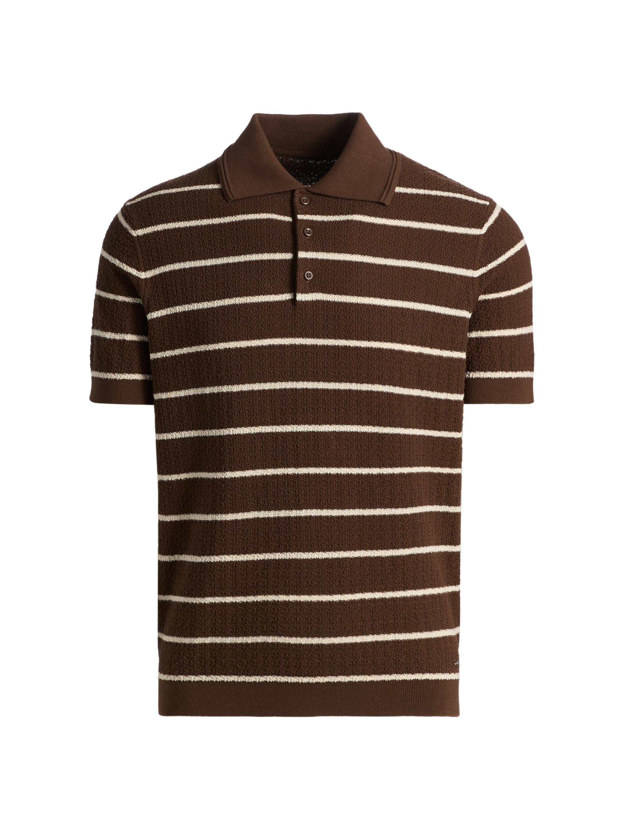 SIMKHAI Calum Striped Polo Shirt | Saks Fifth Avenue