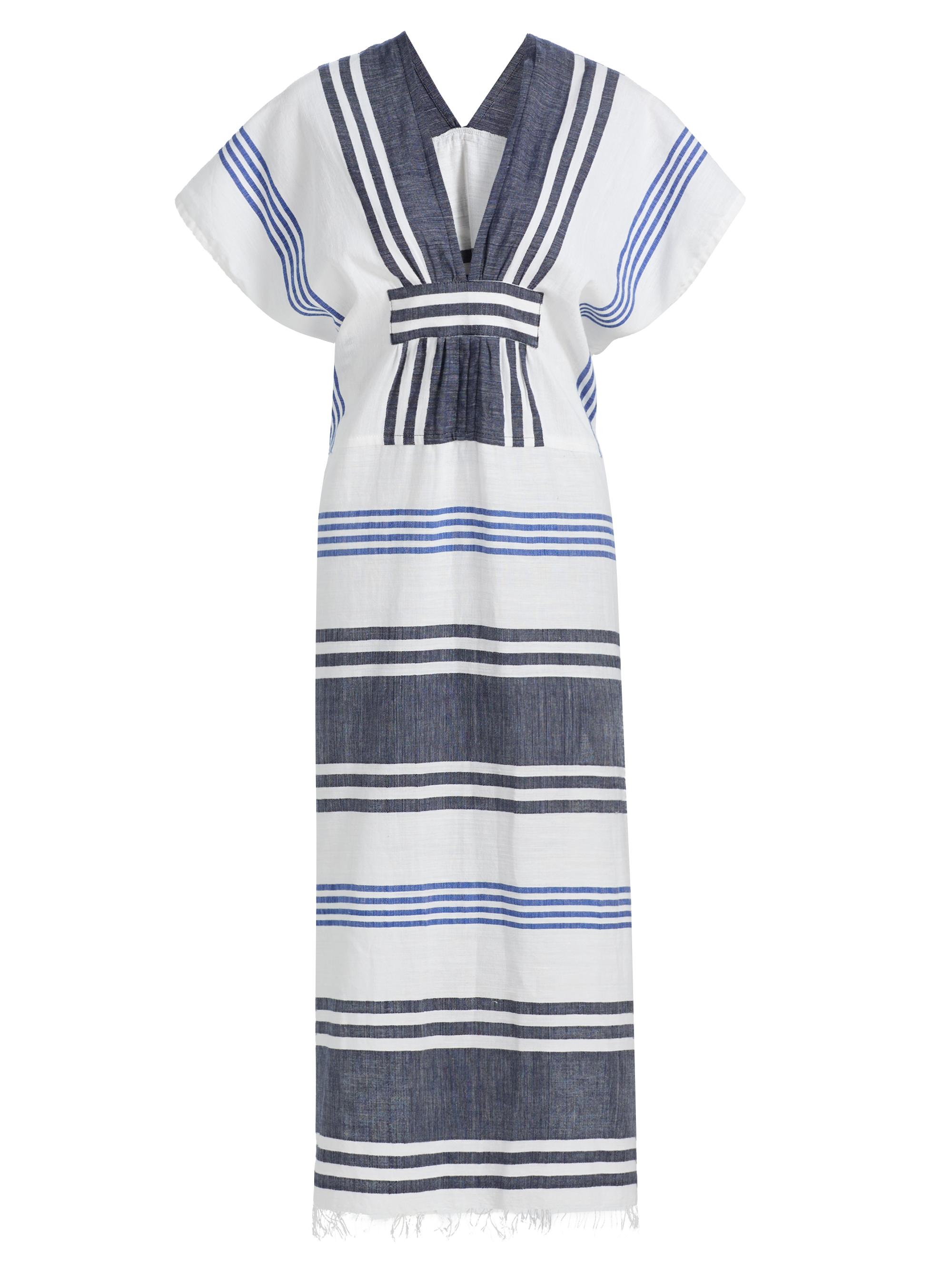 lemlem Women's Gasira Striped Cotton Caftan Cover-Up - Marina Blue