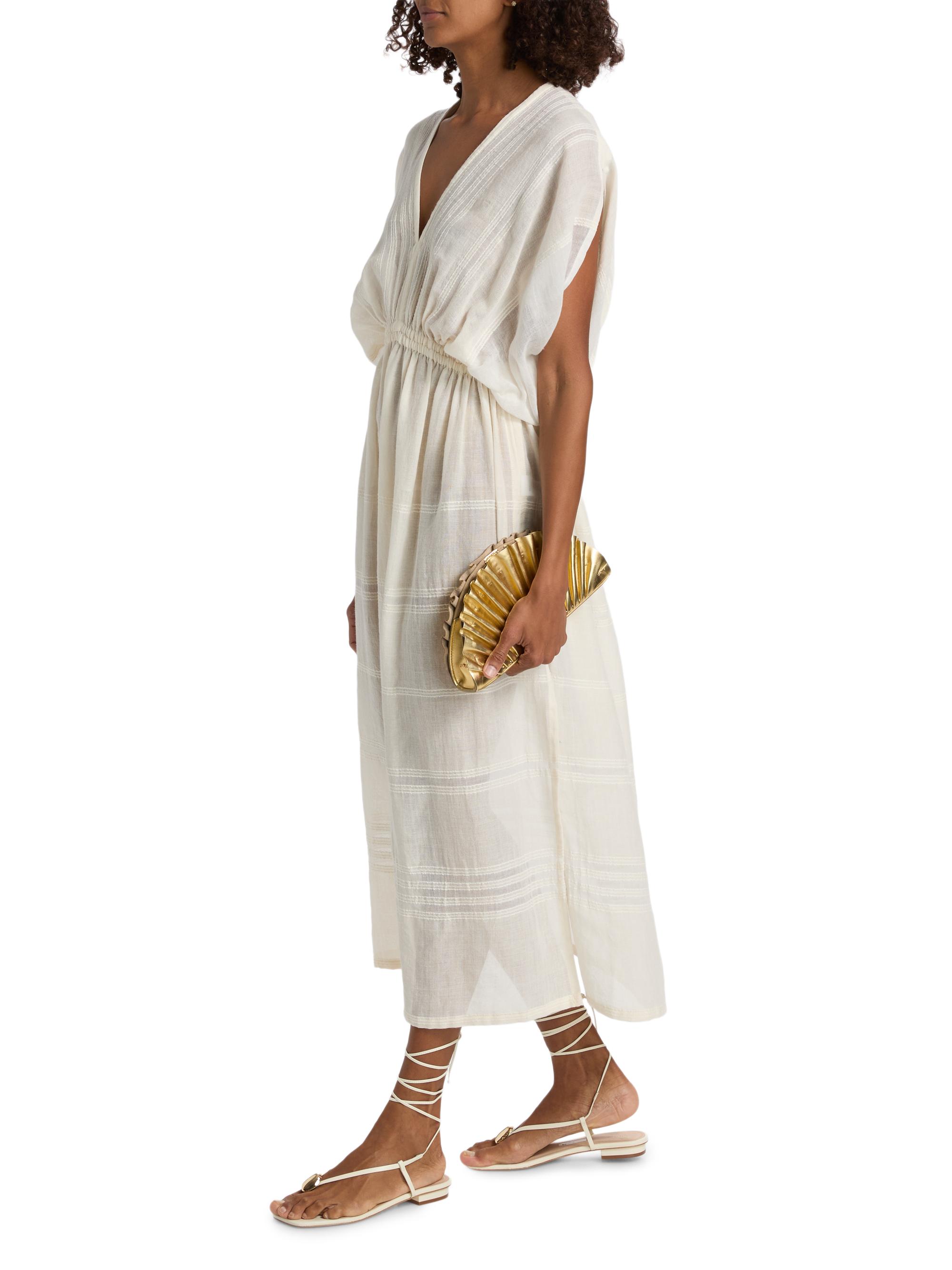 lemlem Women's Leila Striped Cotton Midi-Dress - Lacee Cream | Thumbnail 4