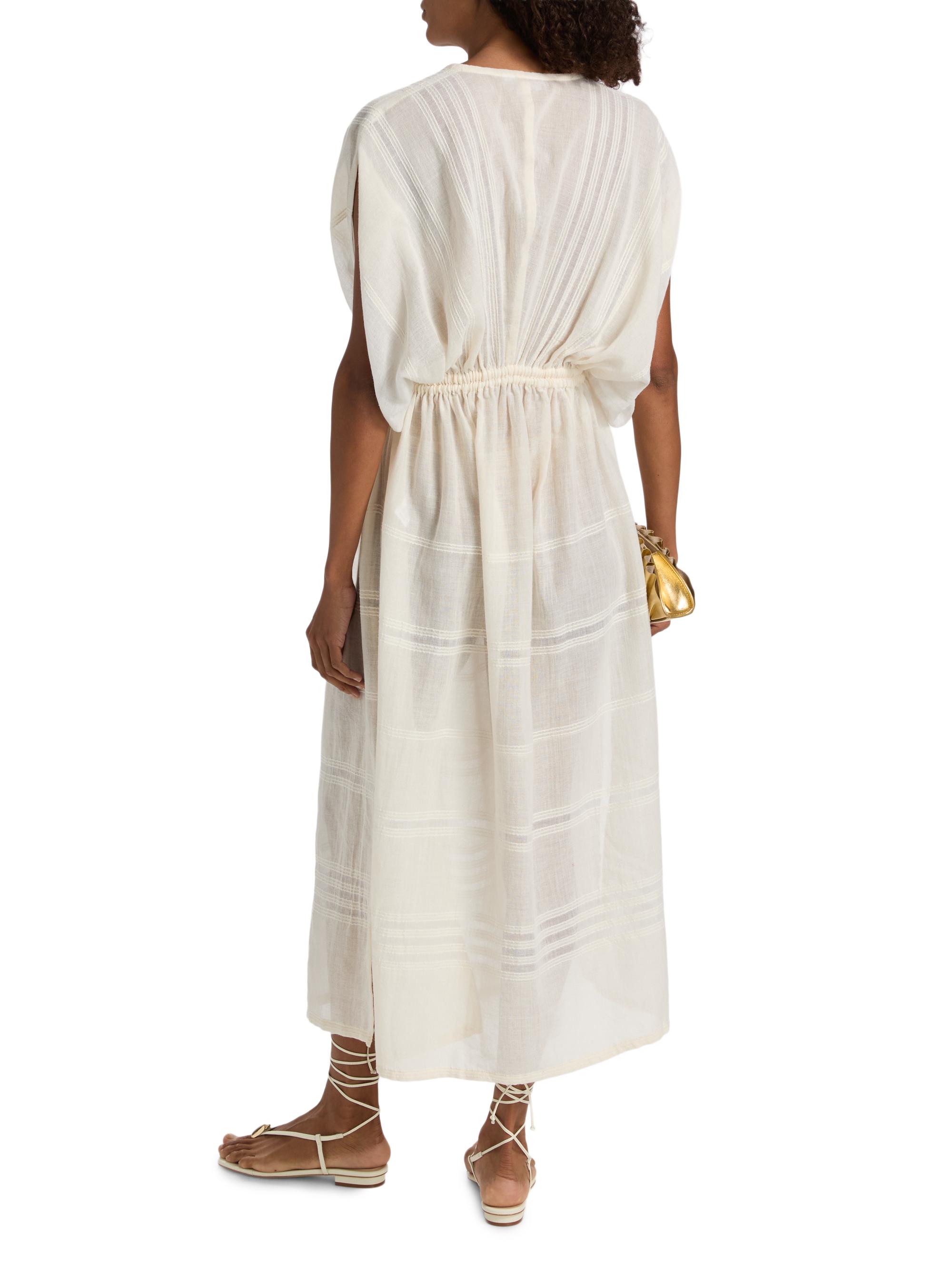 lemlem Women's Leila Striped Cotton Midi-Dress - Lacee Cream | Thumbnail 5