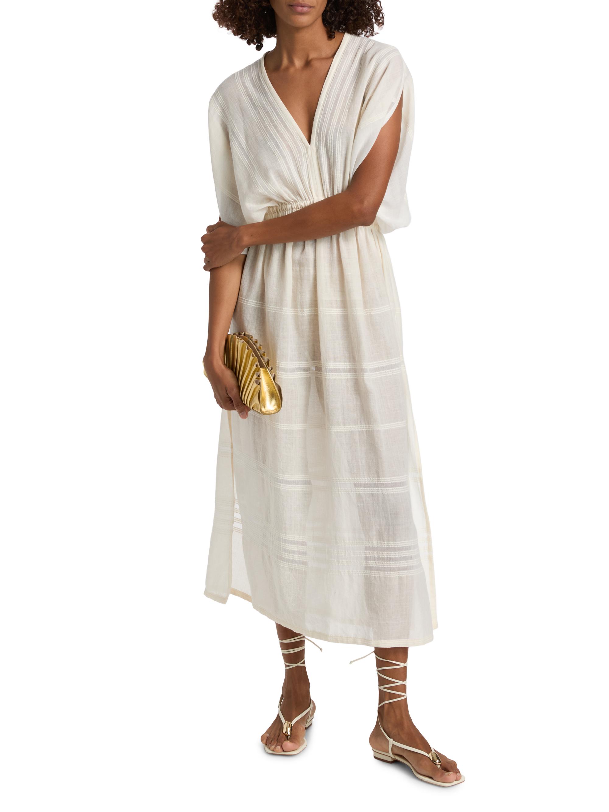 lemlem Women's Leila Striped Cotton Midi-Dress - Lacee Cream | Thumbnail 2
