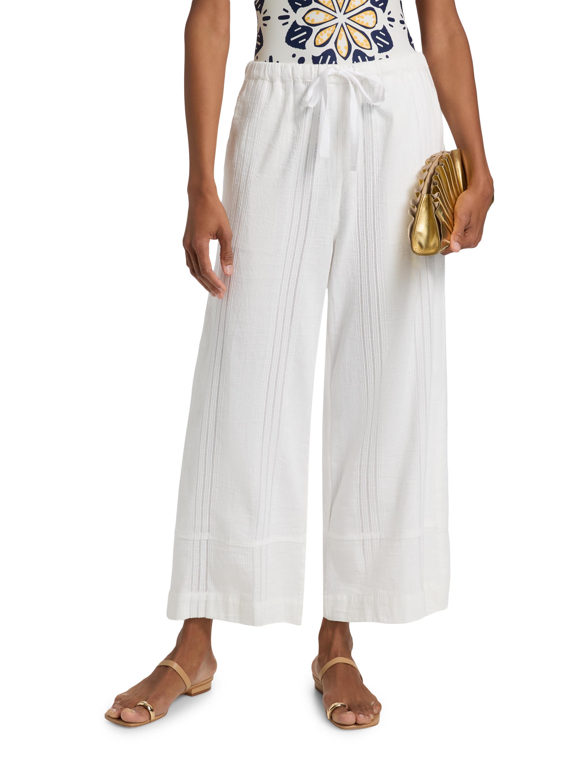 lemlem Women's Desta Cotton Drawstring Pants - Abira White | Thumbnail 3